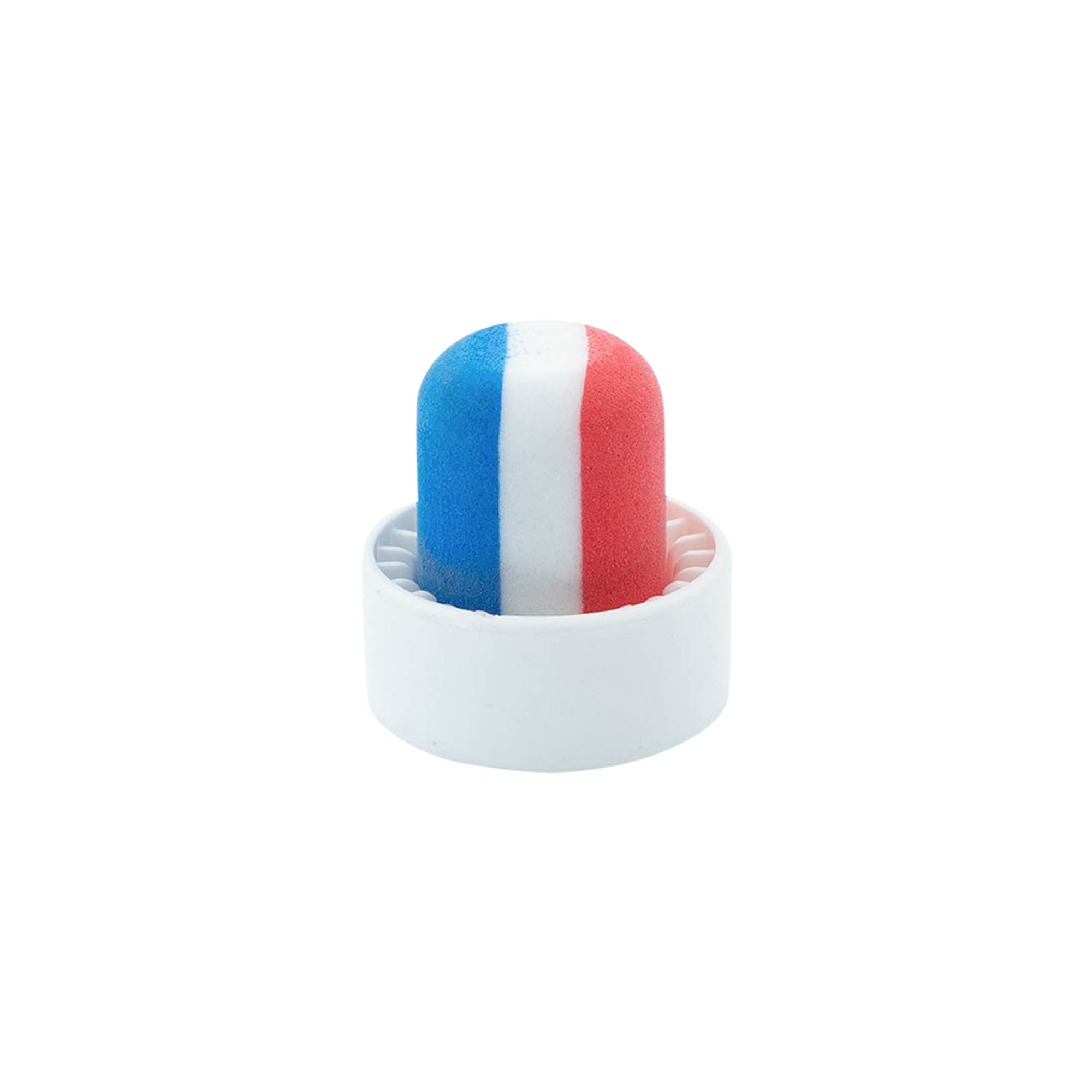 Dopkurk 'Frankrijk', 19 mm, kunststof, meerkleurig, voor monding: kurk Dopkurk 'Frankrijk', 19 mm, kunststof, meerkleurig, voor monding: kurk
