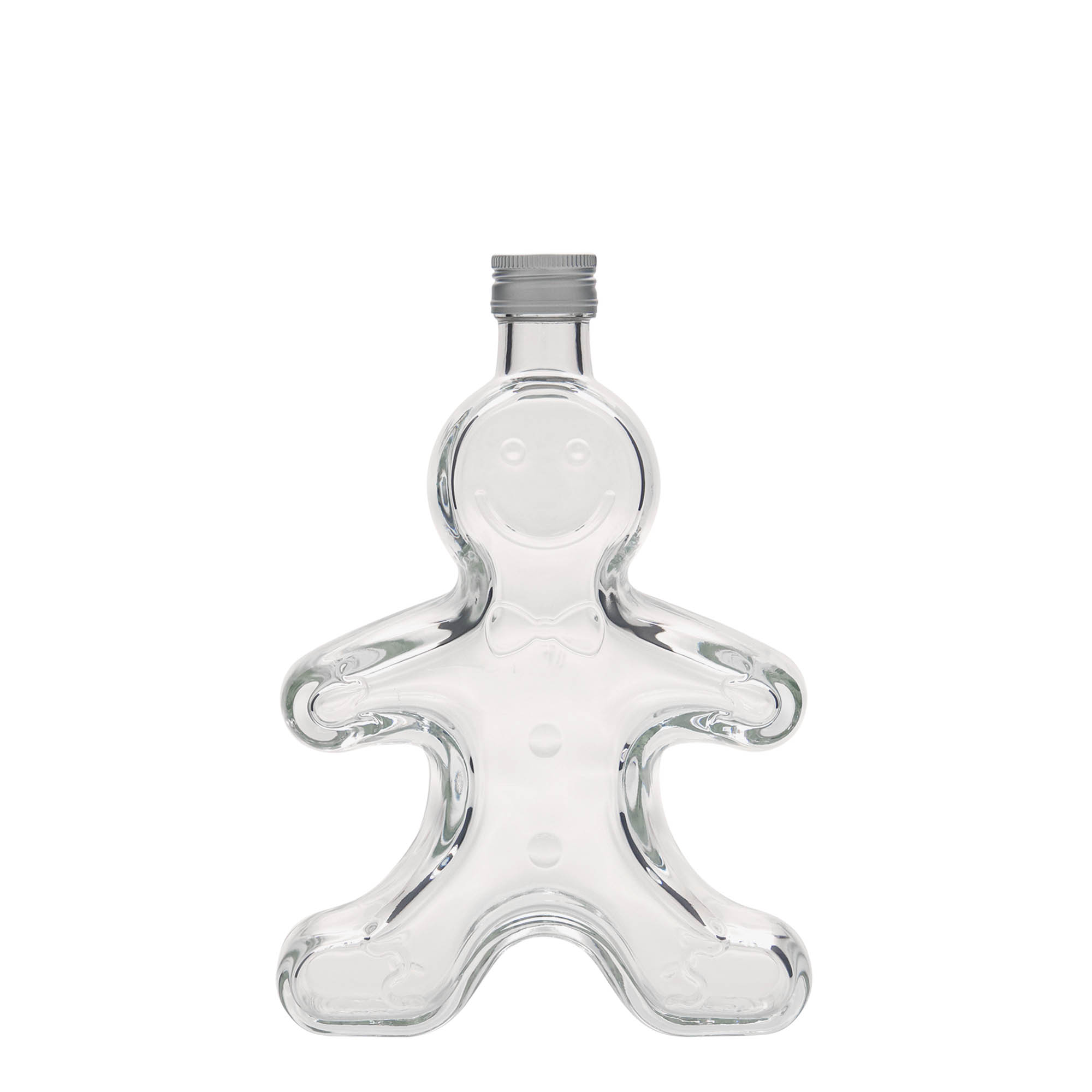 Glazen fles 'Koekmannetje', 250 ml, monding: PP 24