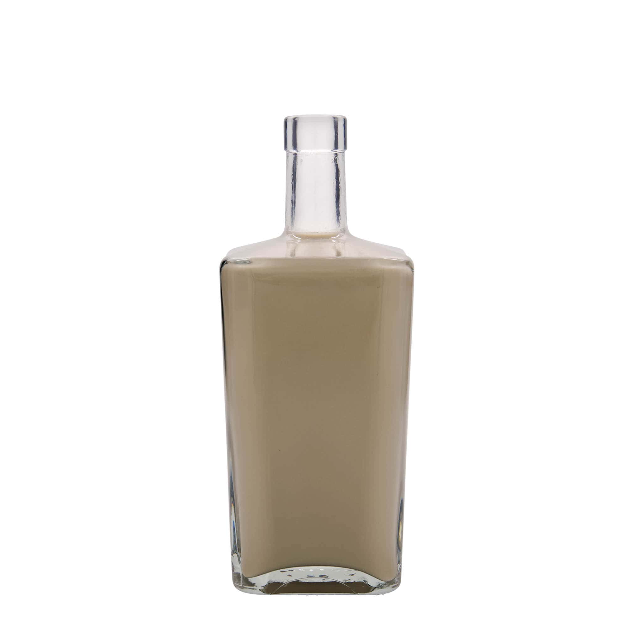 Glazen fles 'Noel', 700 ml, vierkant, monding: kurk Glazen fles 'Noel', 700 ml, vierkant, monding: kurk