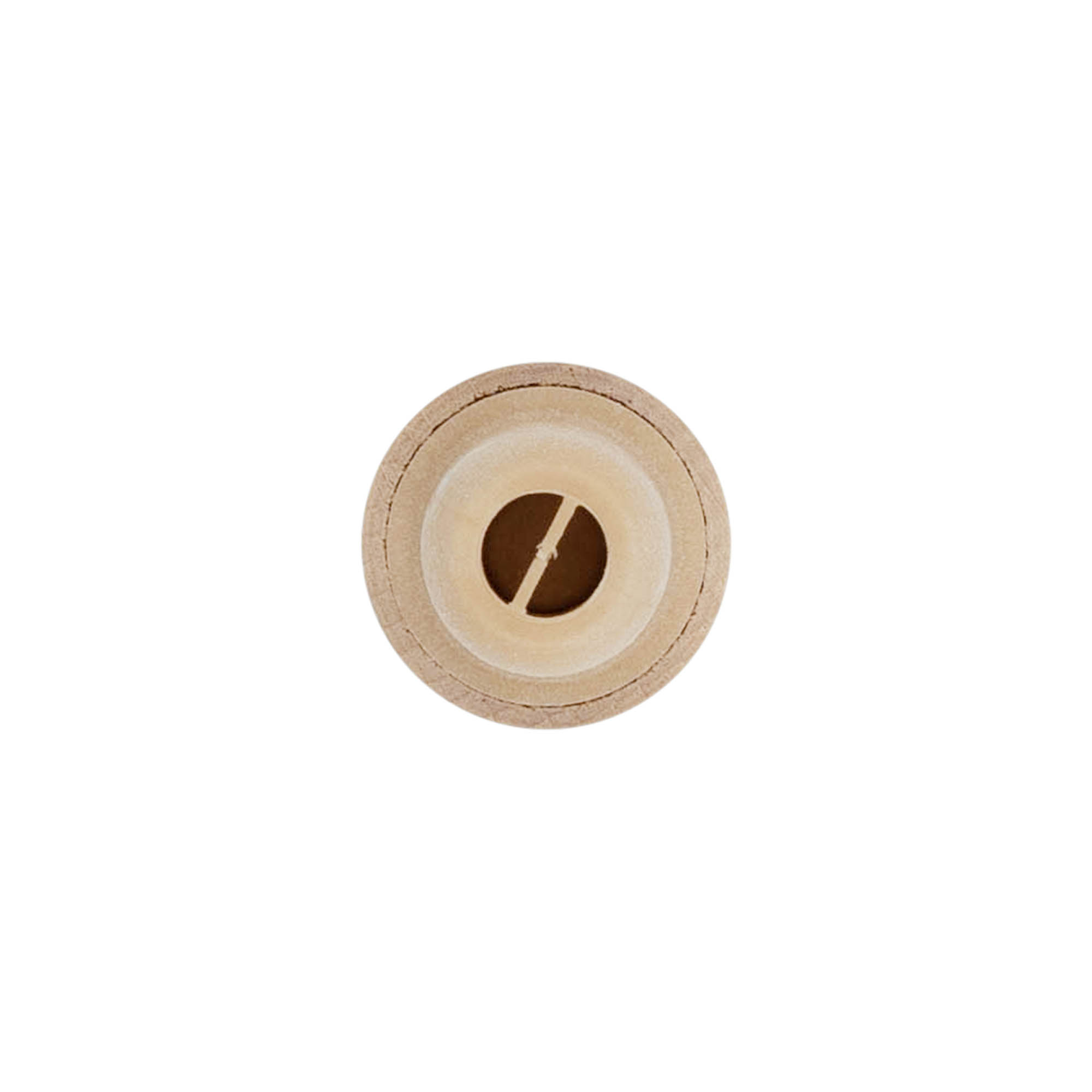 Bouchon à poignée avec ouverture de dosage 19 mm, plastique-bois/plastique, multicolore, pour bouchage: bouchon
