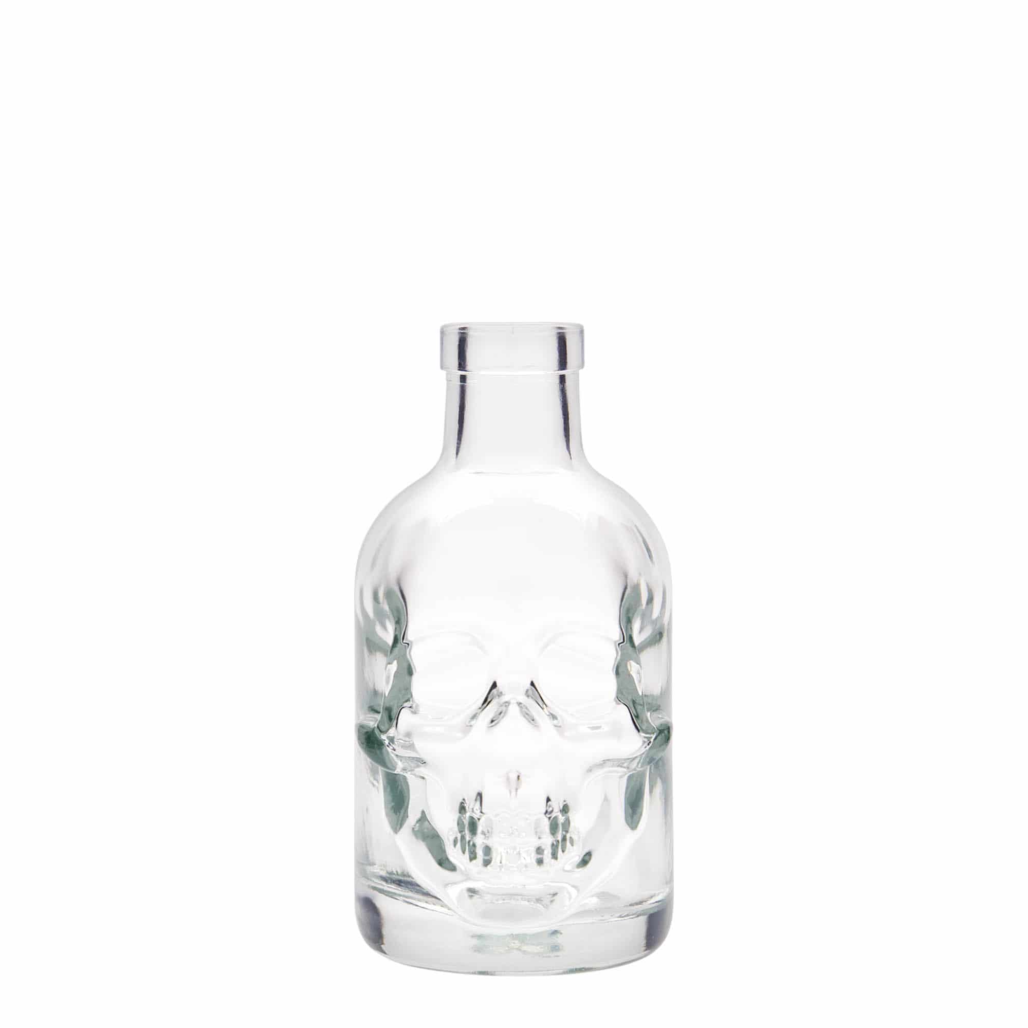 Bouteille en verre 200 ml 'Crâne', bouchage: bouchon Bouteille en verre 200 ml 'Crâne', bouchage: bouchon