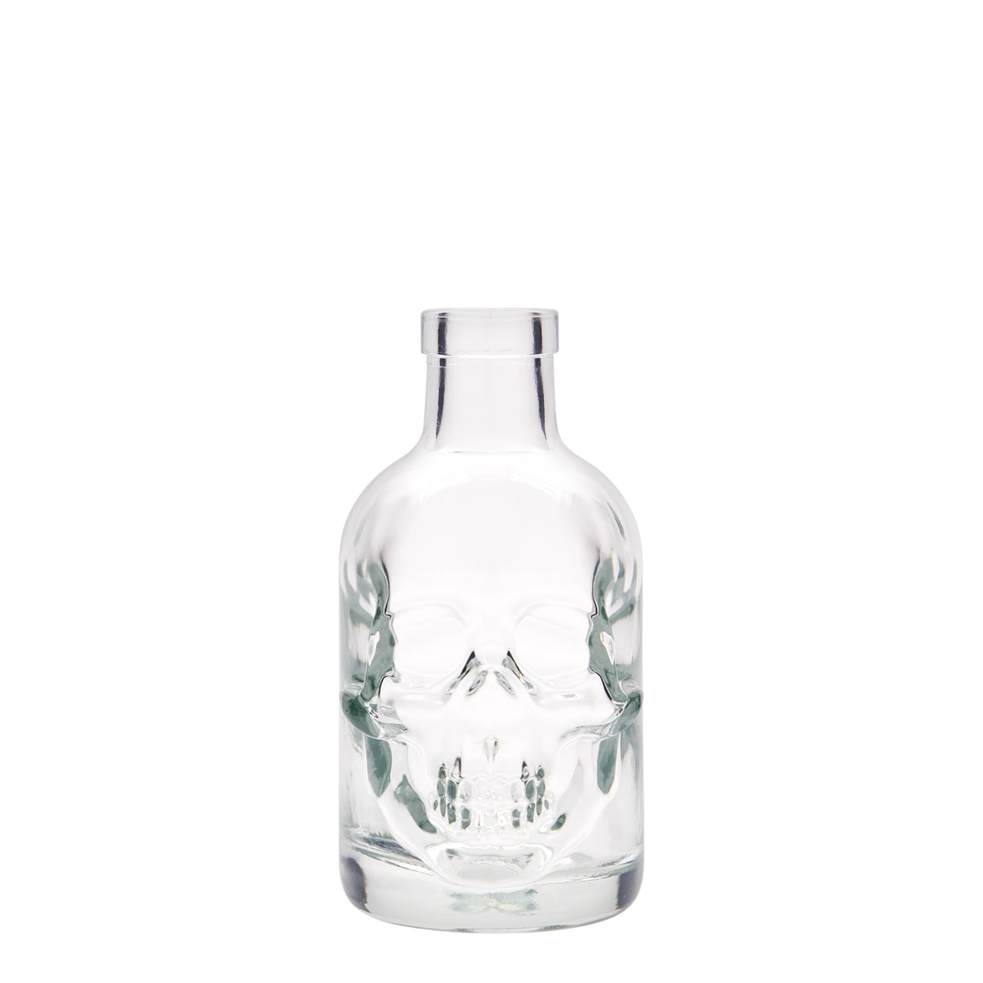 Glazen fles 'Doodskop', 200 ml, monding: kurk Glazen fles 'Doodskop', 200 ml, monding: kurk