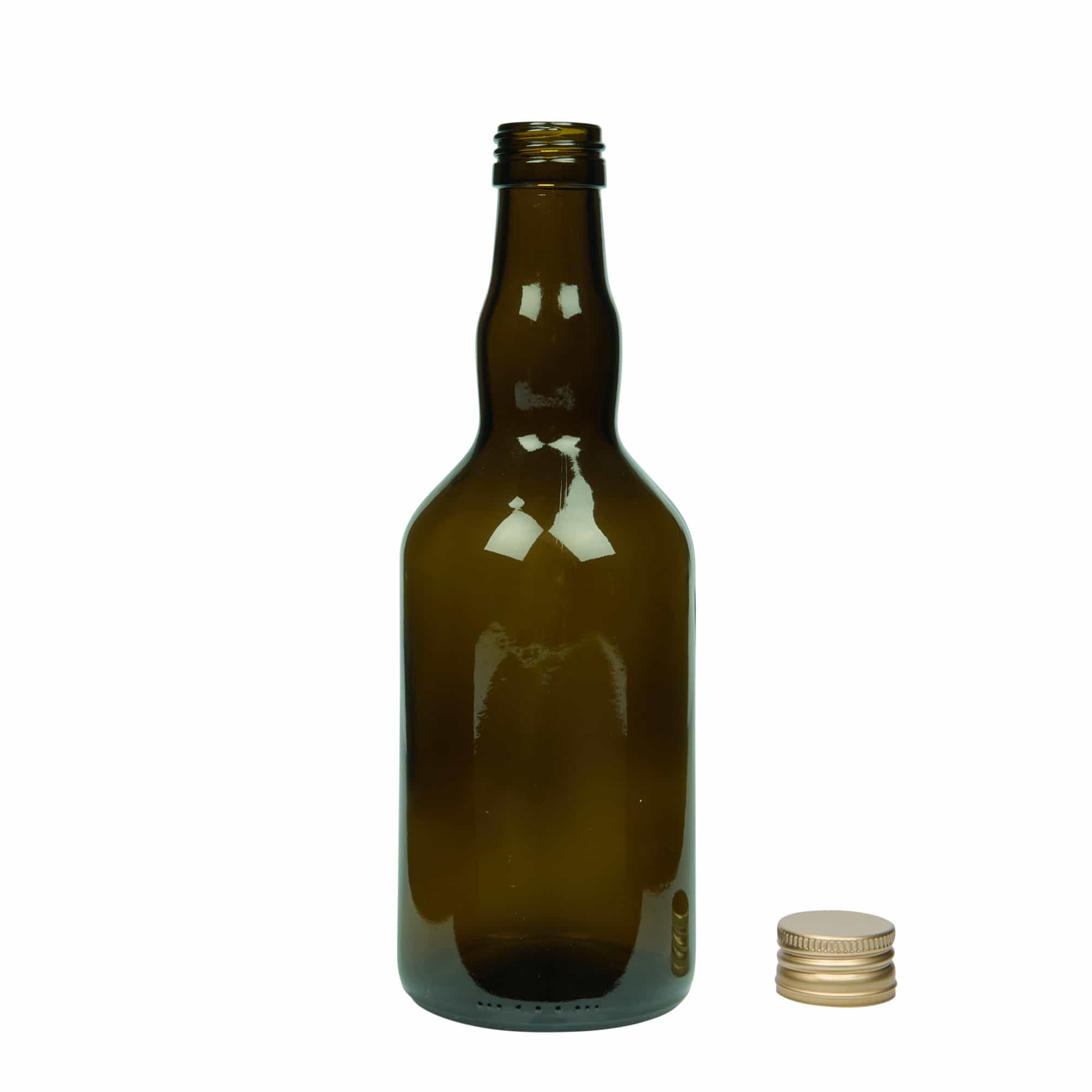 Bouteille en verre 500 ml 'Olona', vert antique, bouchage: PP 31,5