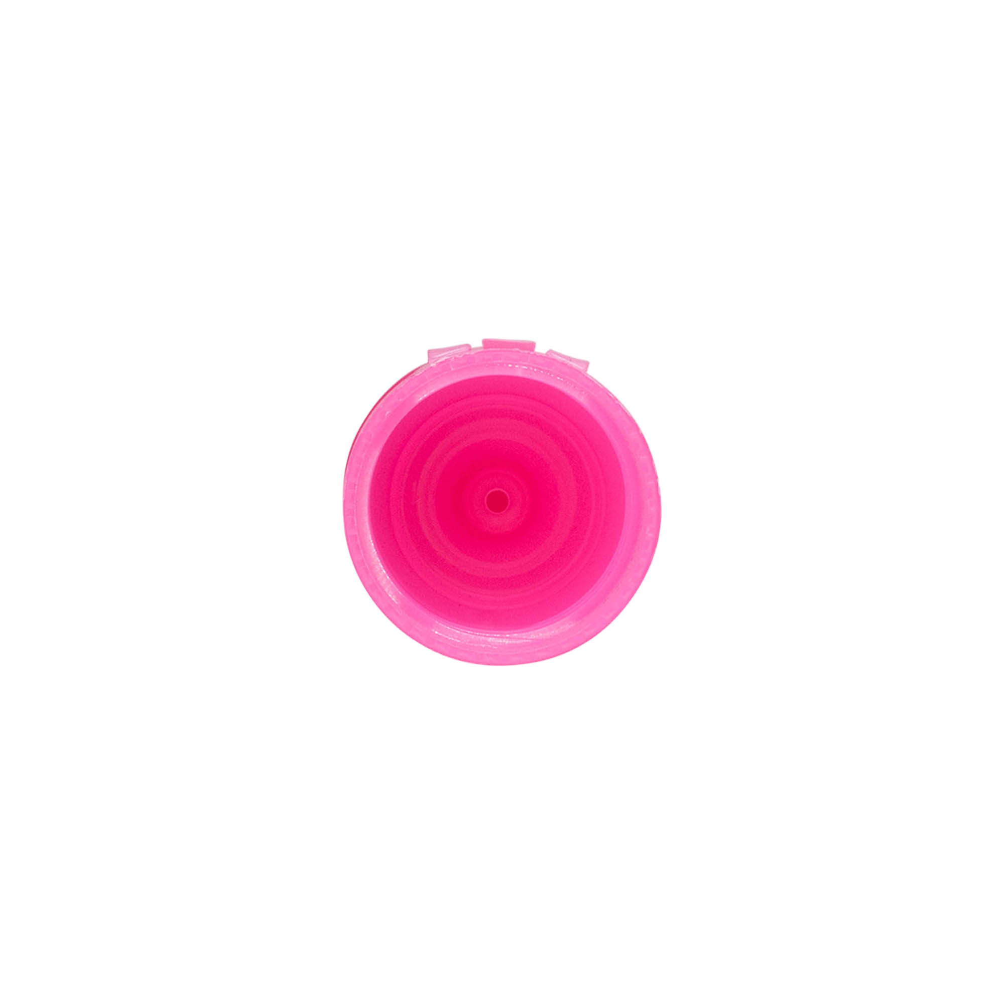 Bougage à vis à charnière rabattable, plastique PP, rose, pour bouchage: 24/410 Bougage à vis à charnière rabattable, plastique PP, rose, pour bouchage: 24/410