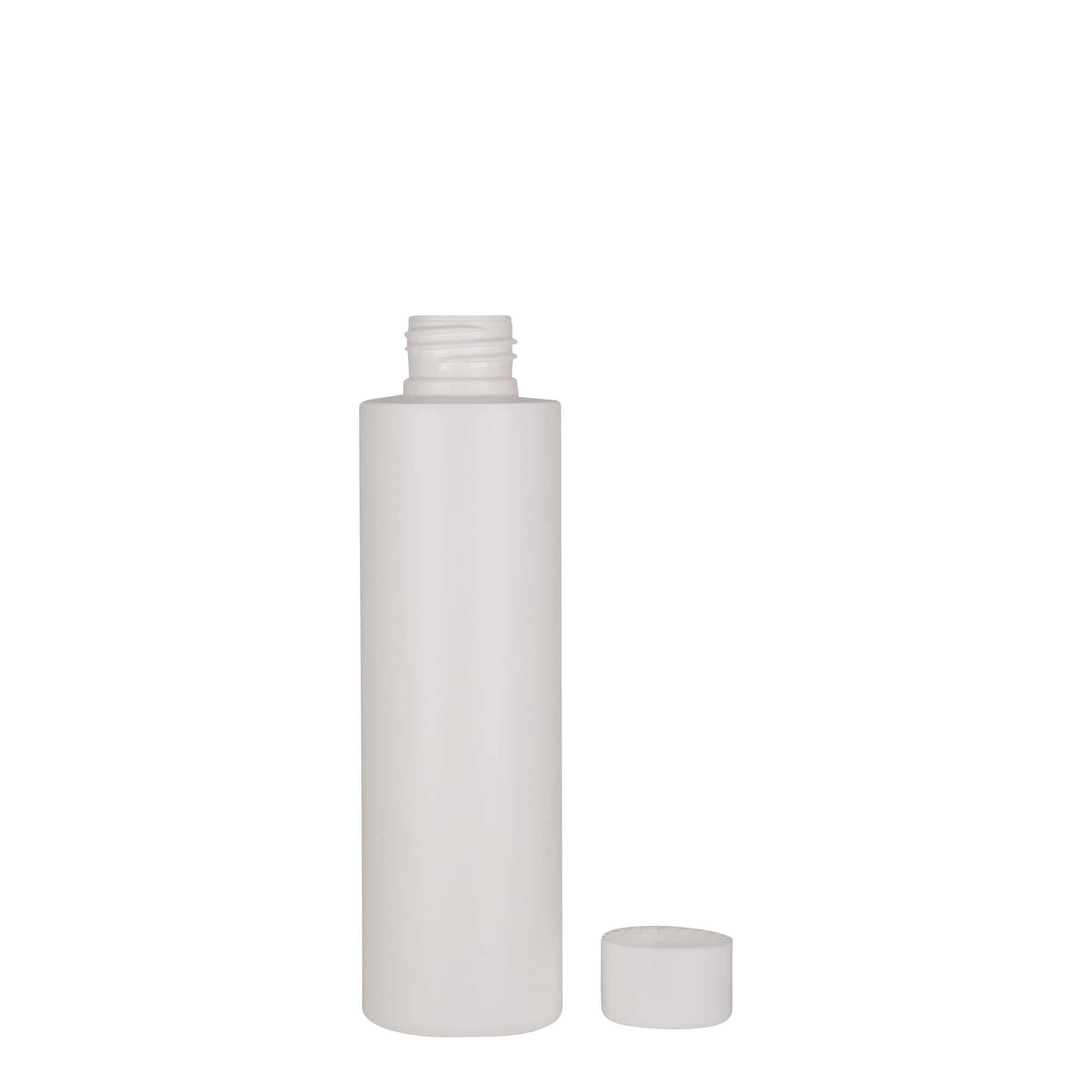 Plastic fles 'Pipe', 150 ml, HDPE, wit, monding: 24/410