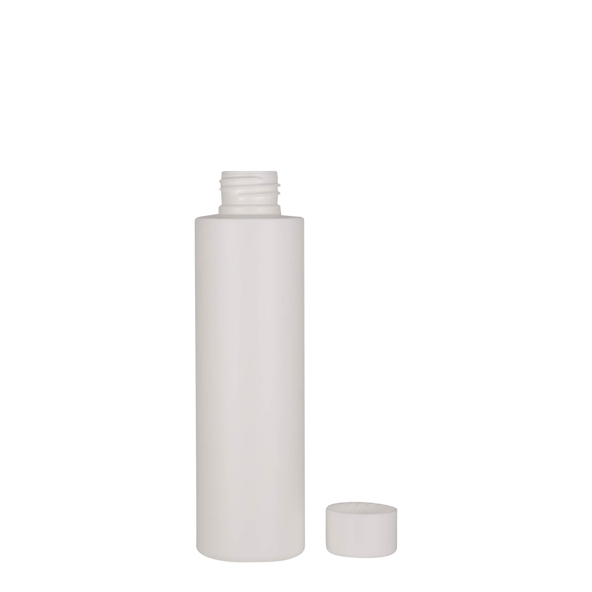 Plastic fles 'Pipe', 150 ml, HDPE, wit, monding: 24/410 Plastic fles 'Pipe', 150 ml, HDPE, wit, monding: 24/410