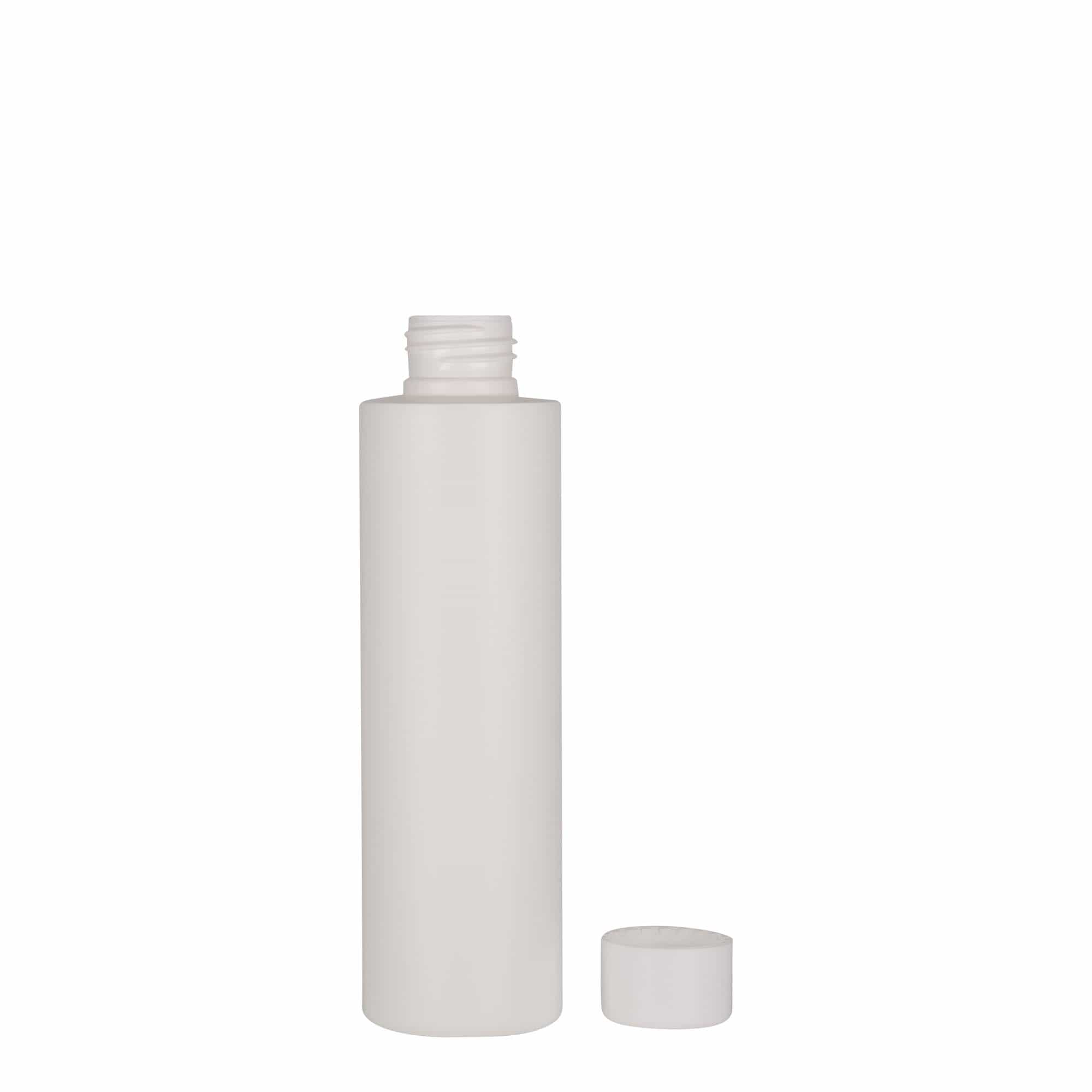 Plastic fles 'Pipe', 150 ml, HDPE, wit, monding:  24/410
