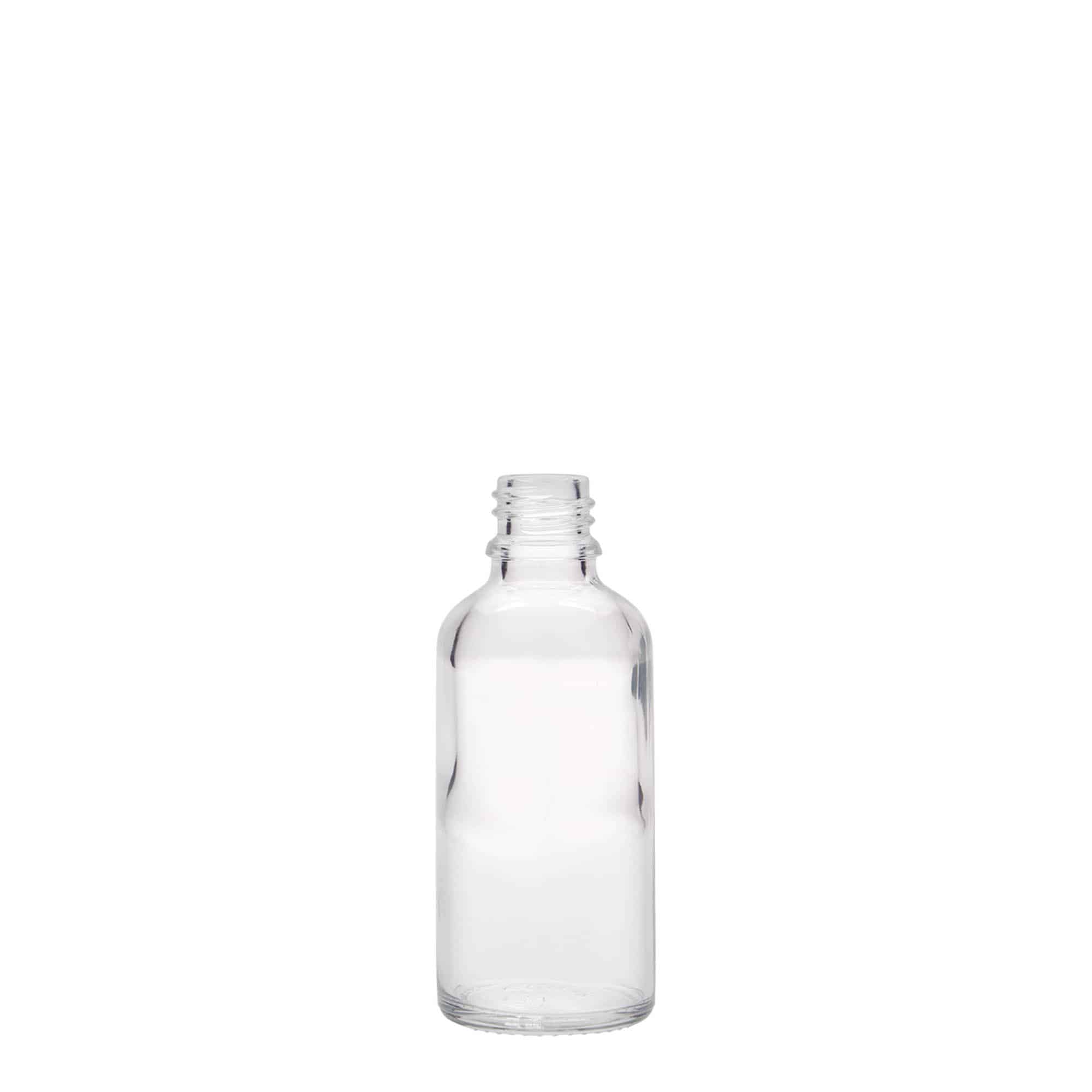 Flacon pharmaceutique 50 ml, verre, bouchage: DIN 18 Flacon pharmaceutique 50 ml, verre, bouchage: DIN 18