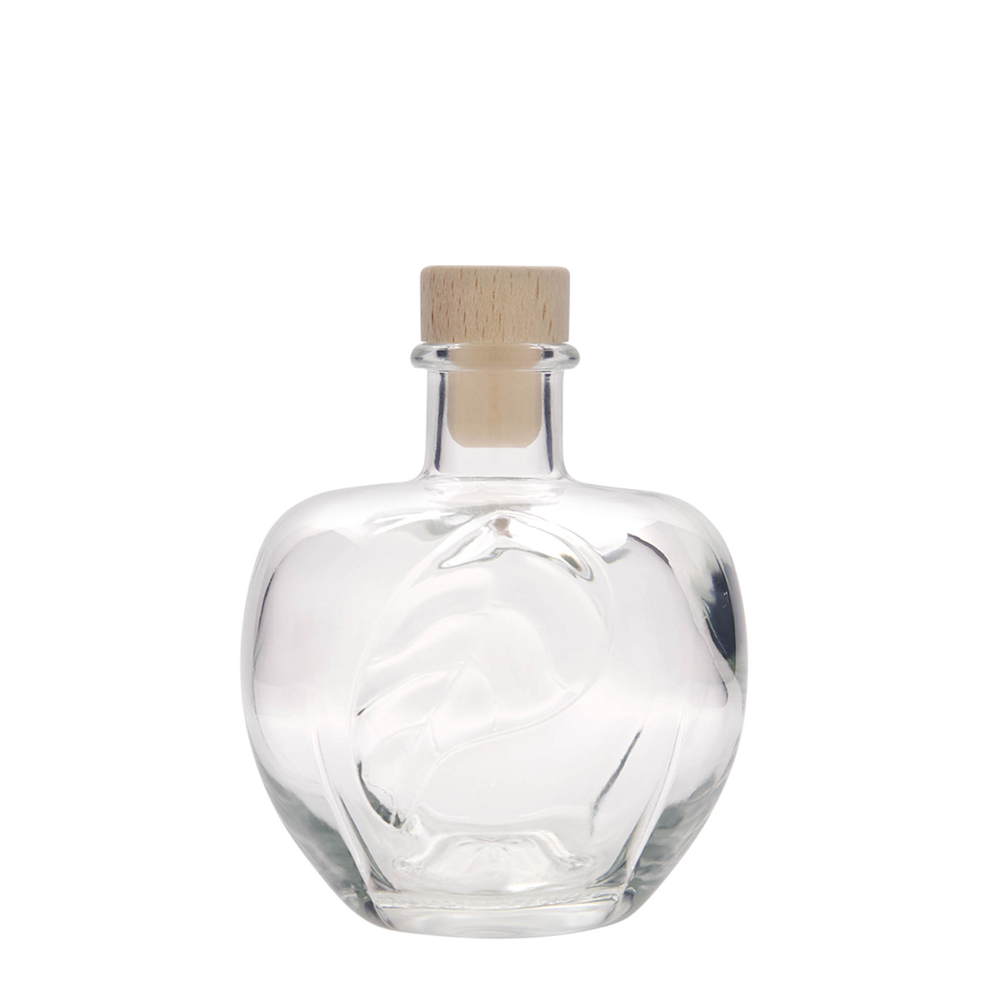 Glazen fles 'Appel', 350 ml, monding: kurk Glazen fles 'Appel', 350 ml, monding: kurk