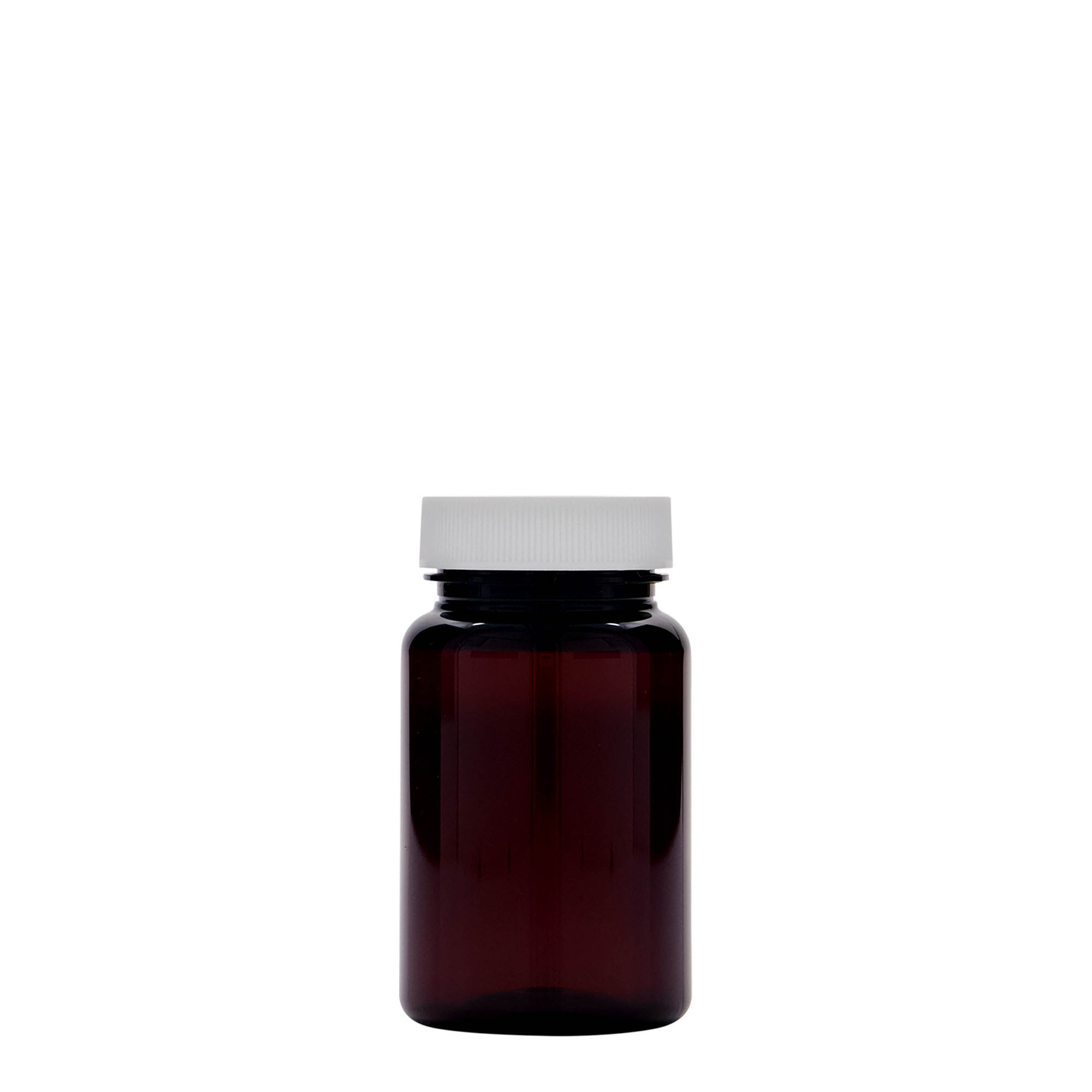 Pet-medicijnpotje, 75 ml, kunststof, bruin, monding: 38/400