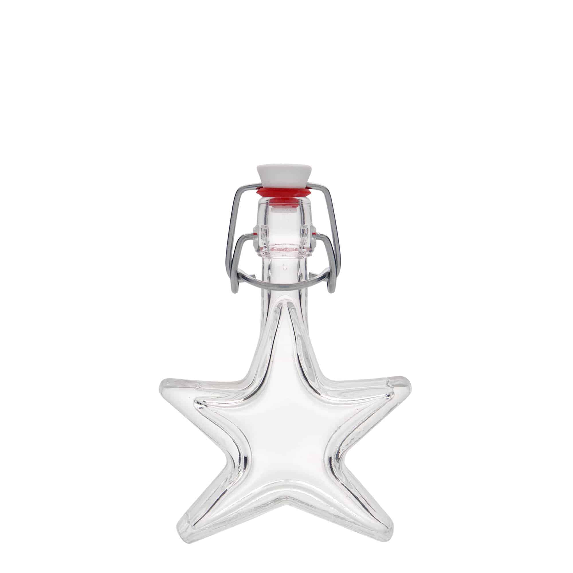 Glazen fles 'Stern', 40 ml, monding: beugelsluiting