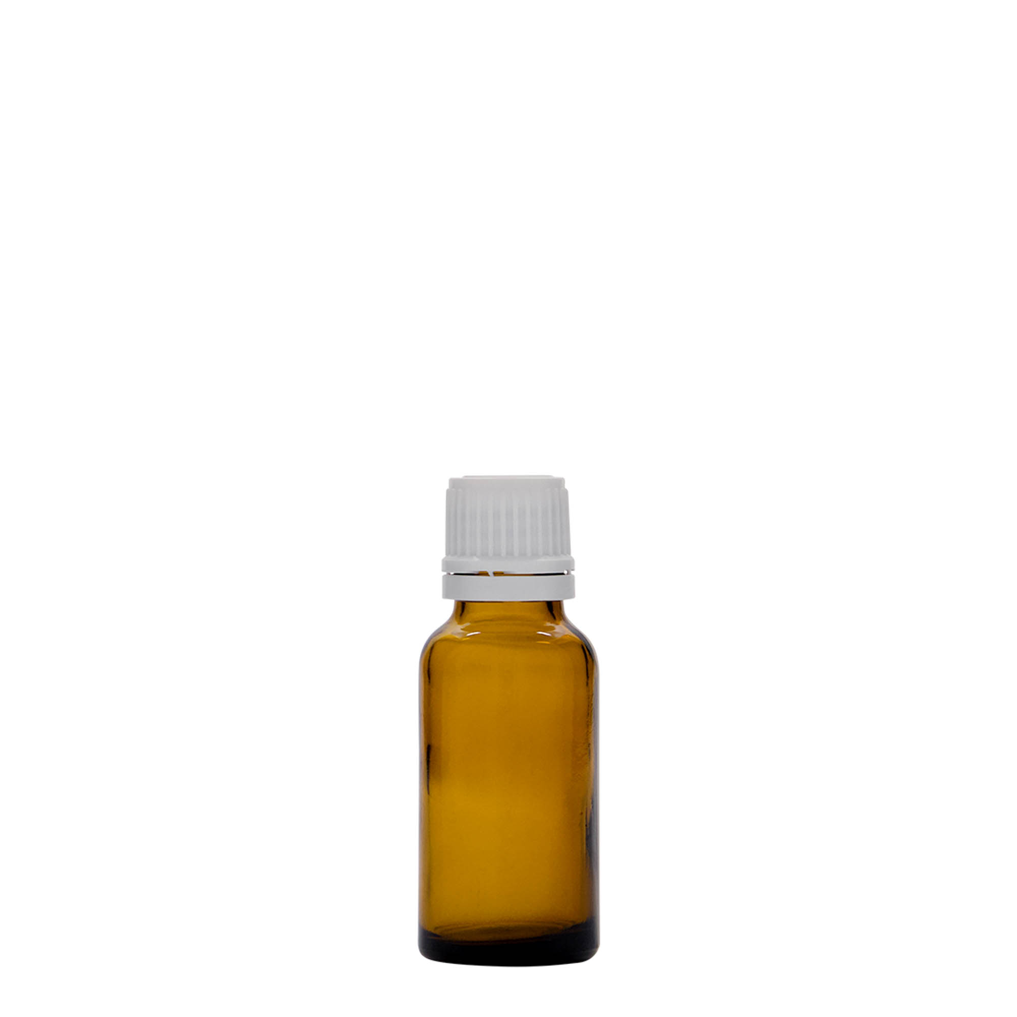 Medicijnfles, 20 ml, glas, bruin, monding: DIN 18 Medicijnfles, 20 ml, glas, bruin, monding: DIN 18