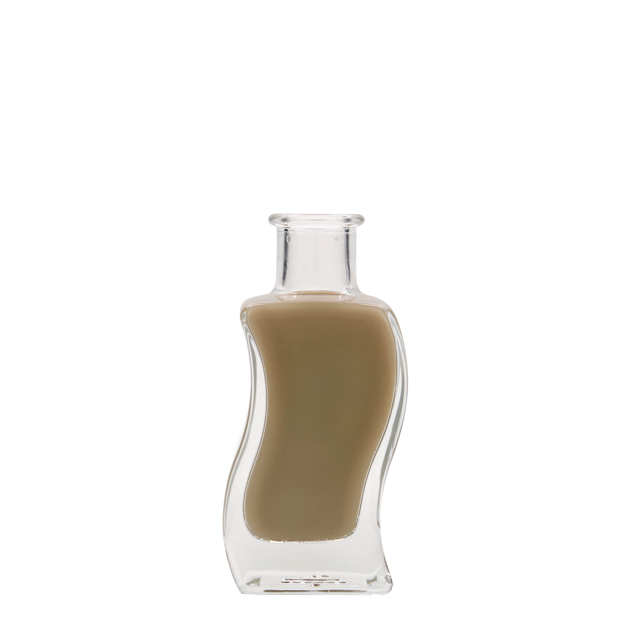 Bouteille en verre 100 ml 'Vague', carrée, bouchage: bouchon Bouteille en verre 100 ml 'Vague', carrée, bouchage: bouchon
