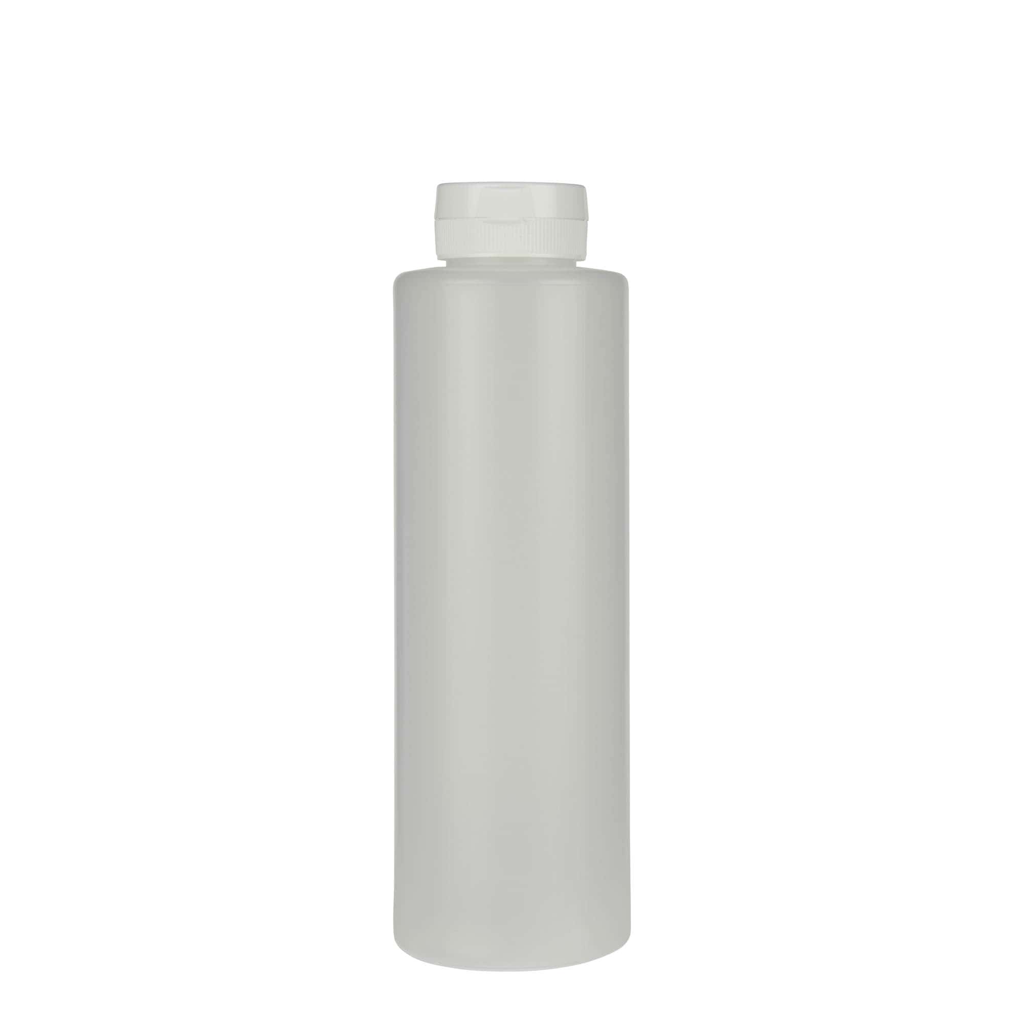 Sausfles, 500 ml, LDPE-kunststof, naturel, monding:  38/400