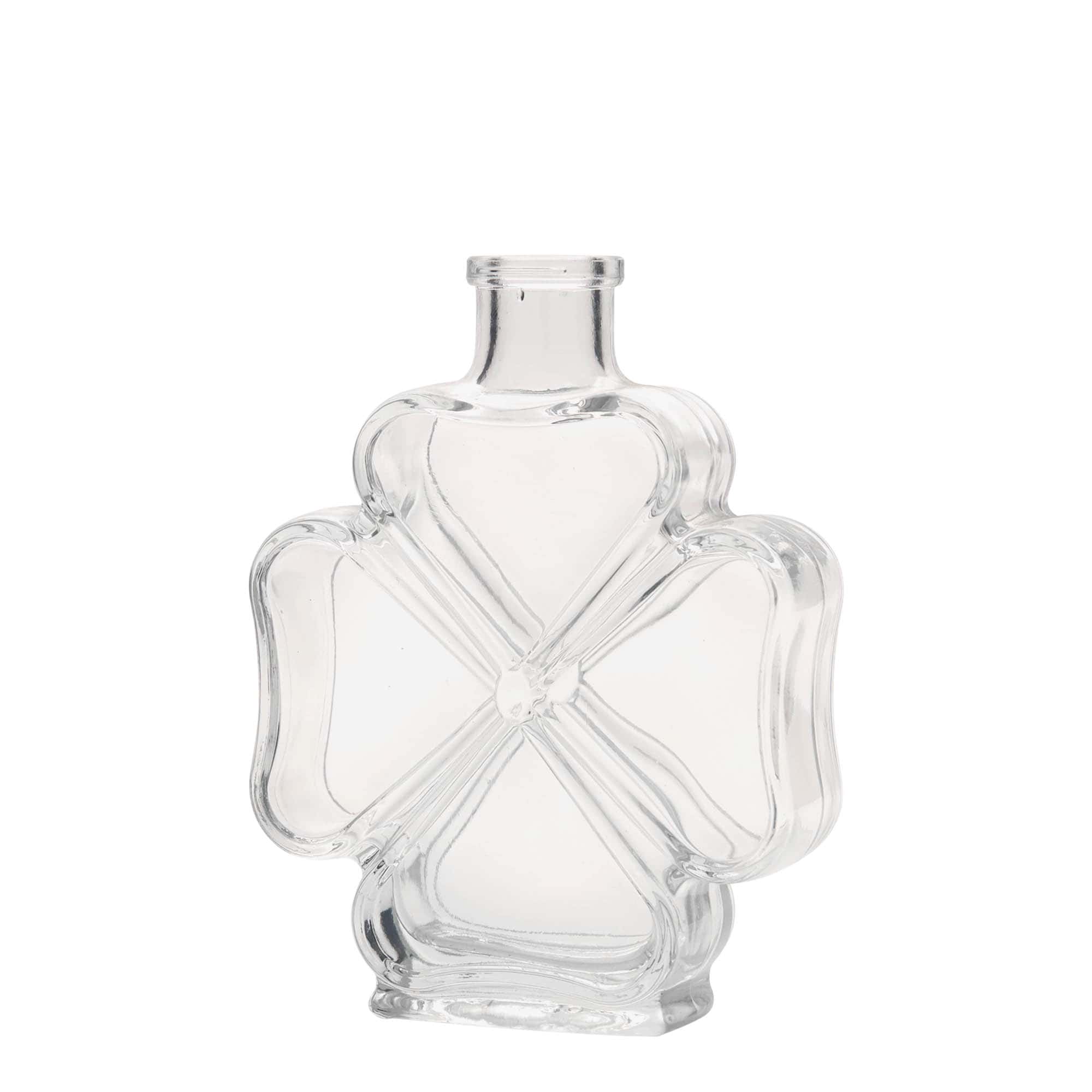 Glazen fles 'Kleeblatt', 200 ml, monding: kurk Glazen fles 'Kleeblatt', 200 ml, monding: kurk