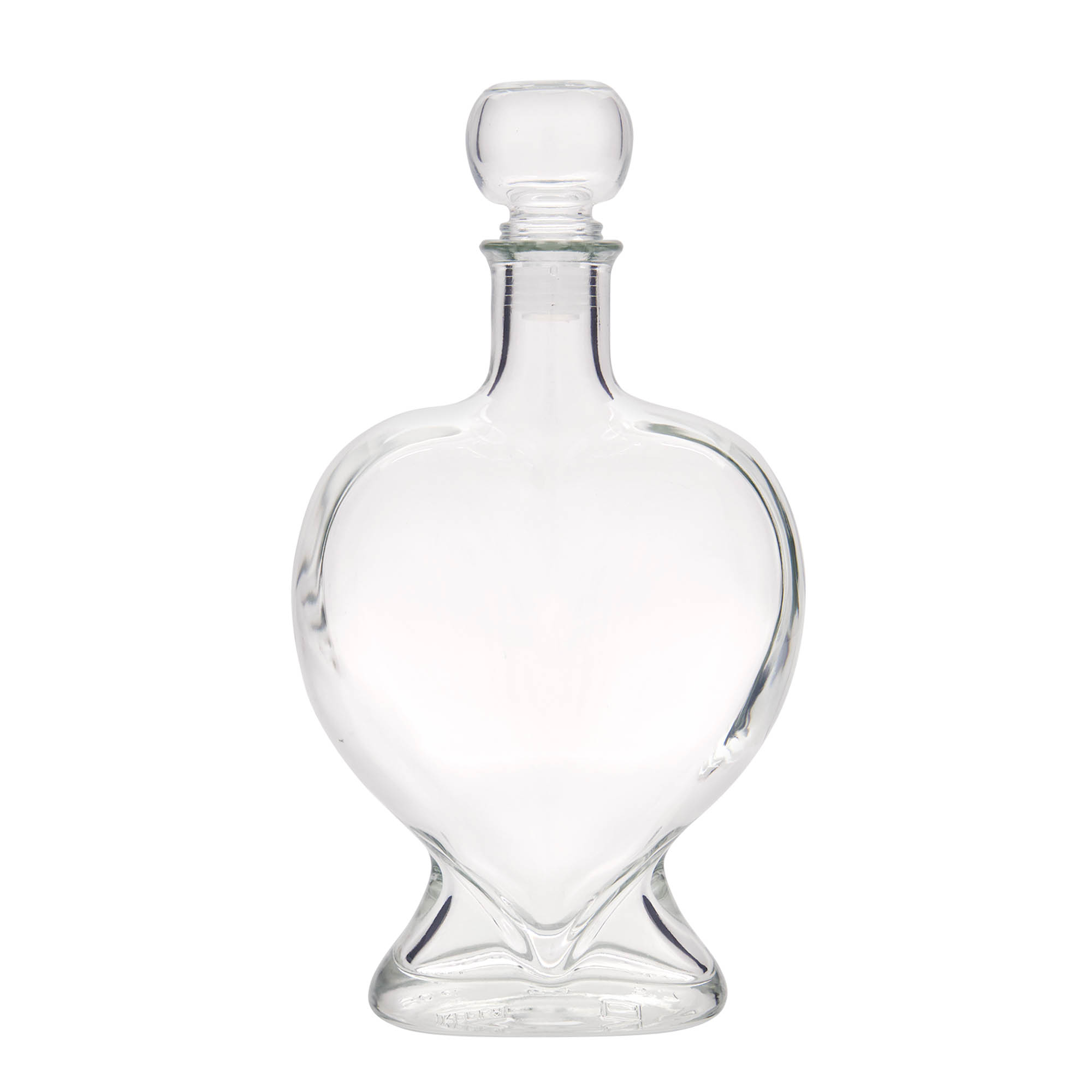 Bouteille en verre 500 ml 'Cœur', bouchage: bouchon Bouteille en verre 500 ml 'Cœur', bouchage: bouchon