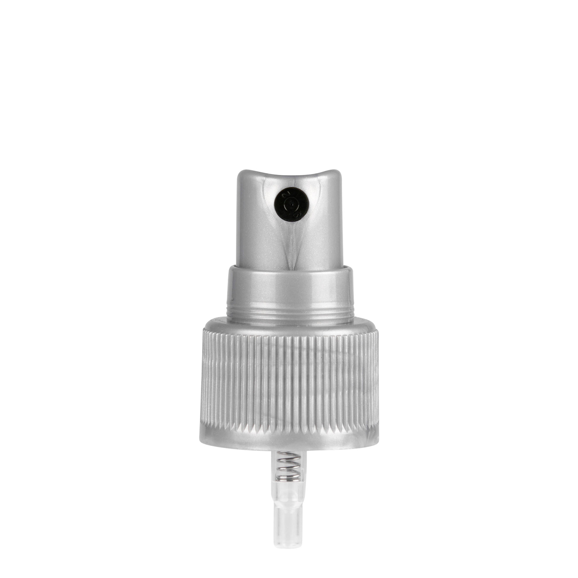 Schroefsluiting verstuiver, PP-kunststof, zilver, voor monding: 24/410 Schroefsluiting verstuiver, PP-kunststof, zilver, voor monding: 24/410