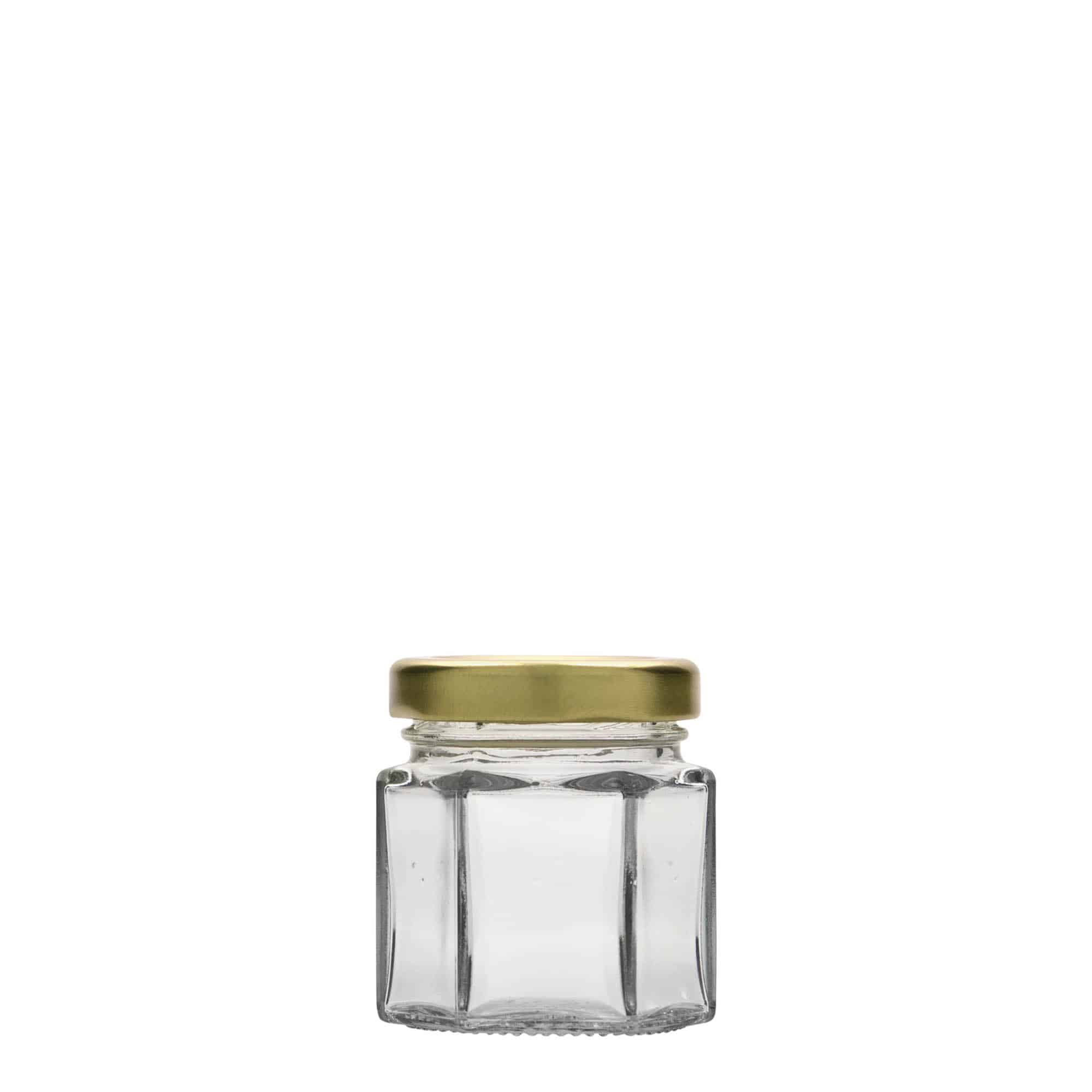 Bocal hexagonal 47 ml, bouchage: Twist-Off (TO 43)