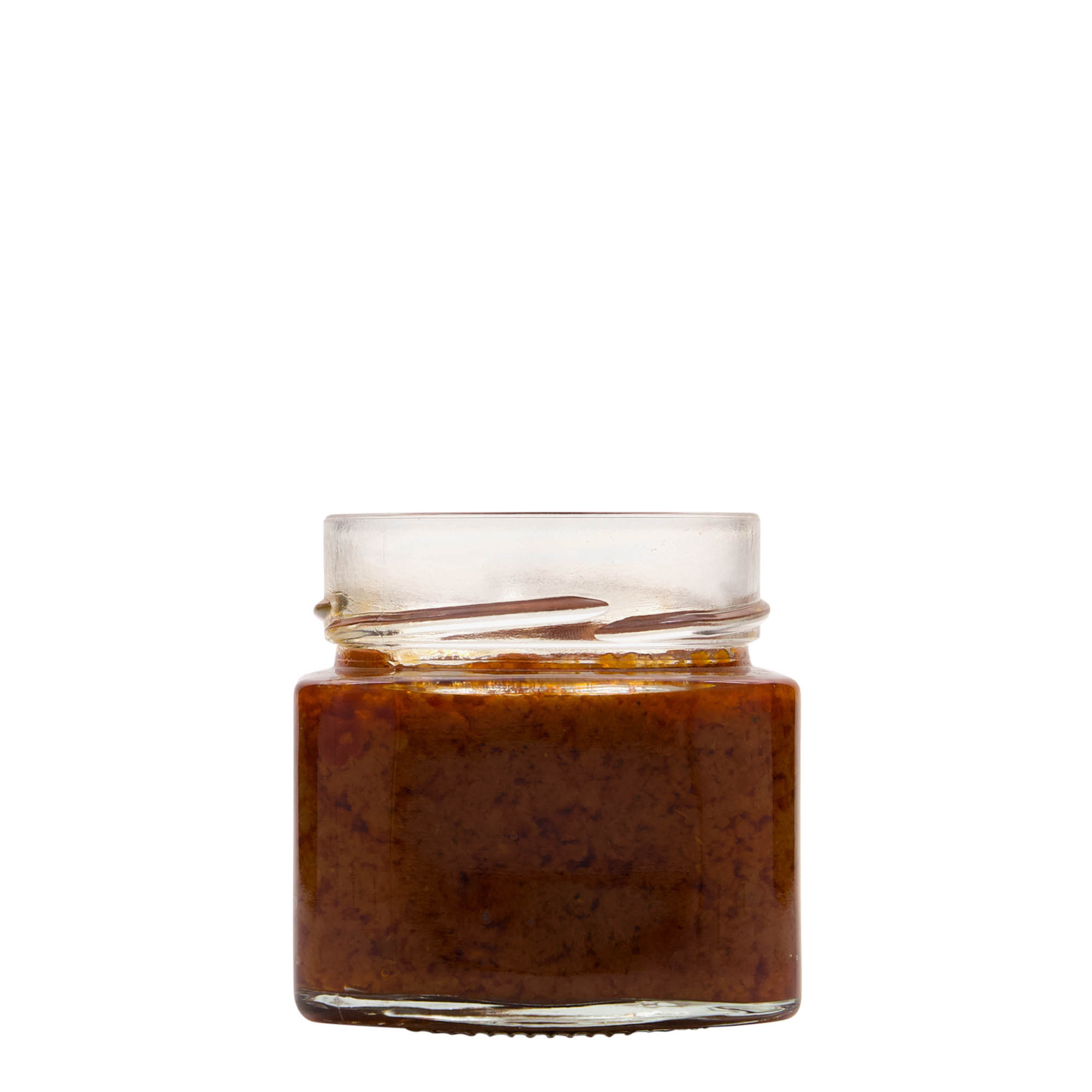 Vierkante pot 'Kimba', 212 ml, monding: extra-deep-twist-off (EDTO 70)