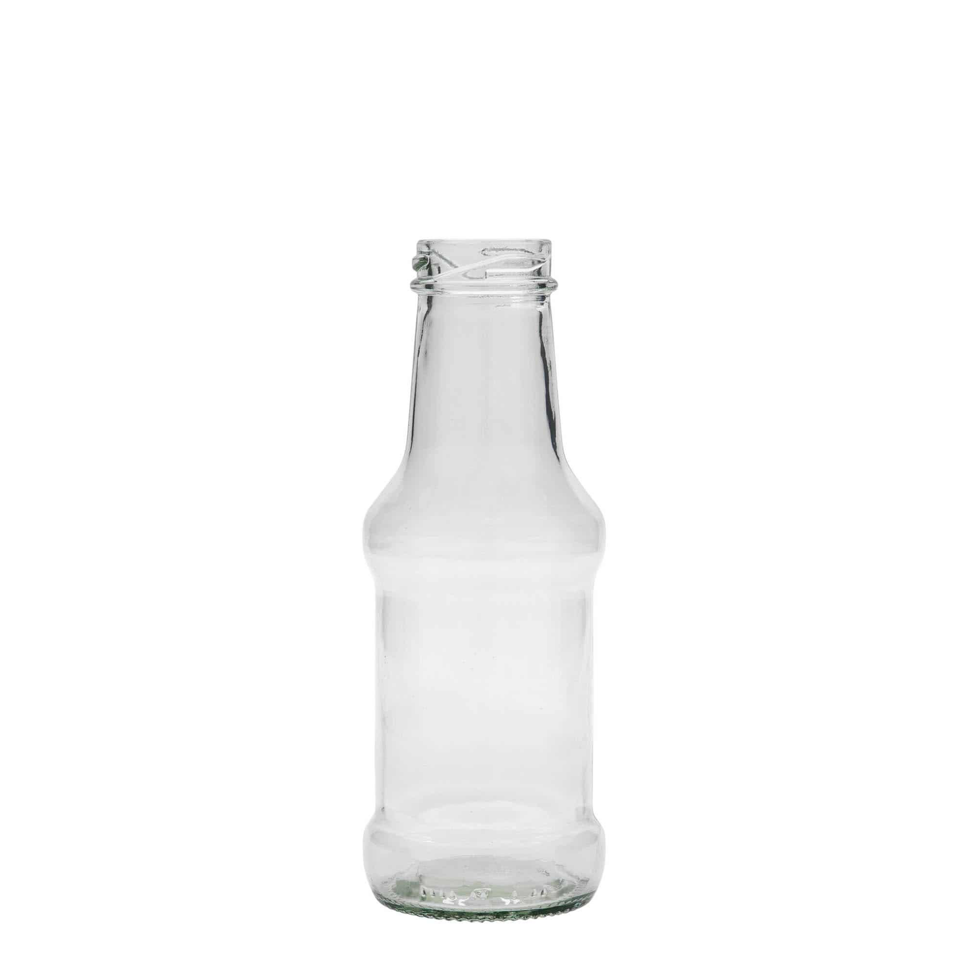 Flacon à sauce 250 ml, verre, bouchage: Twist-Off (TO 38) Flacon à sauce 250 ml, verre, bouchage: Twist-Off (TO 38)