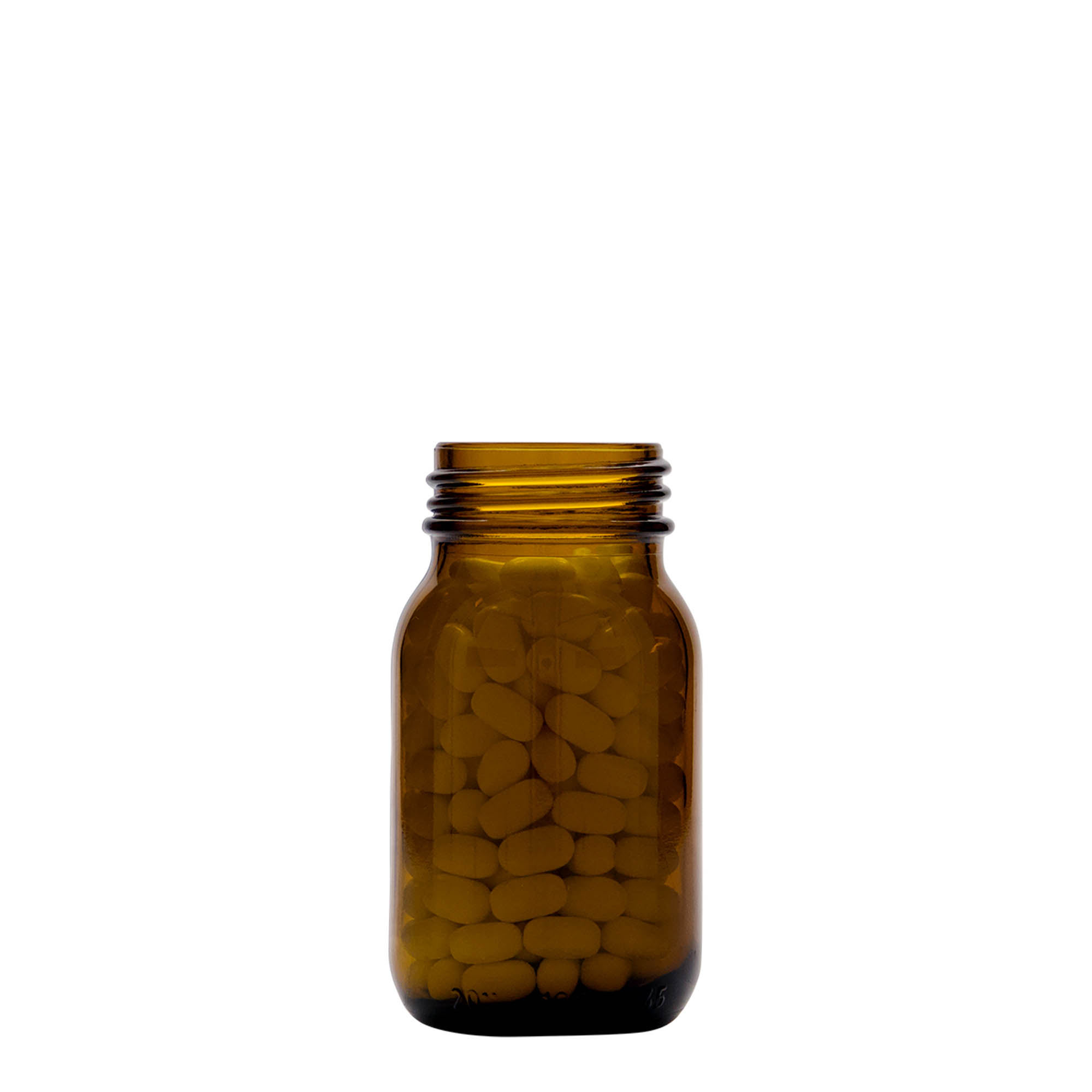 Pot met brede hals, 100 ml, bruin, monding: DIN 40 Pot met brede hals, 100 ml, bruin, monding: DIN 40