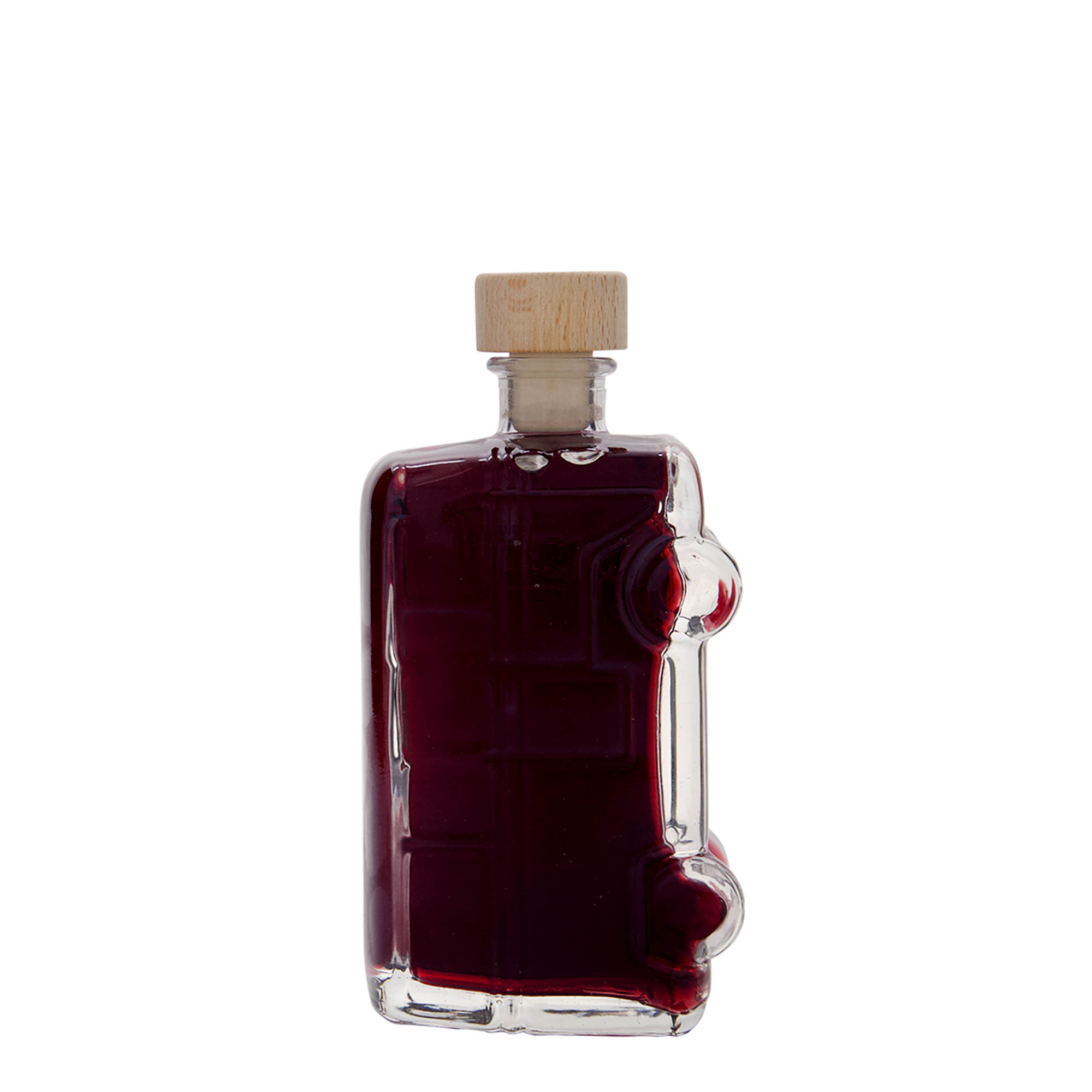 Glazen fles 'Hippiebus', 200 ml, monding: kurk
