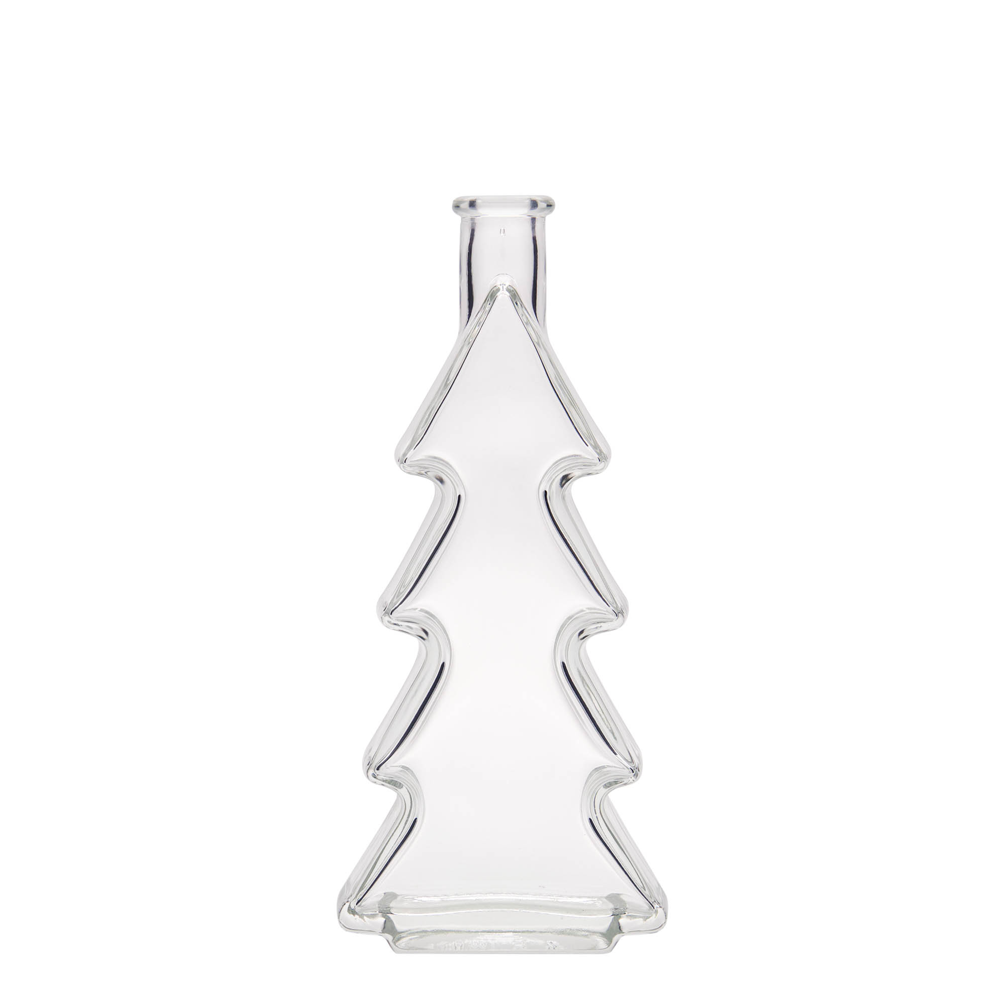 Glazen fles 'Dennenboom', 200 ml, monding: kurk Glazen fles 'Dennenboom', 200 ml, monding: kurk