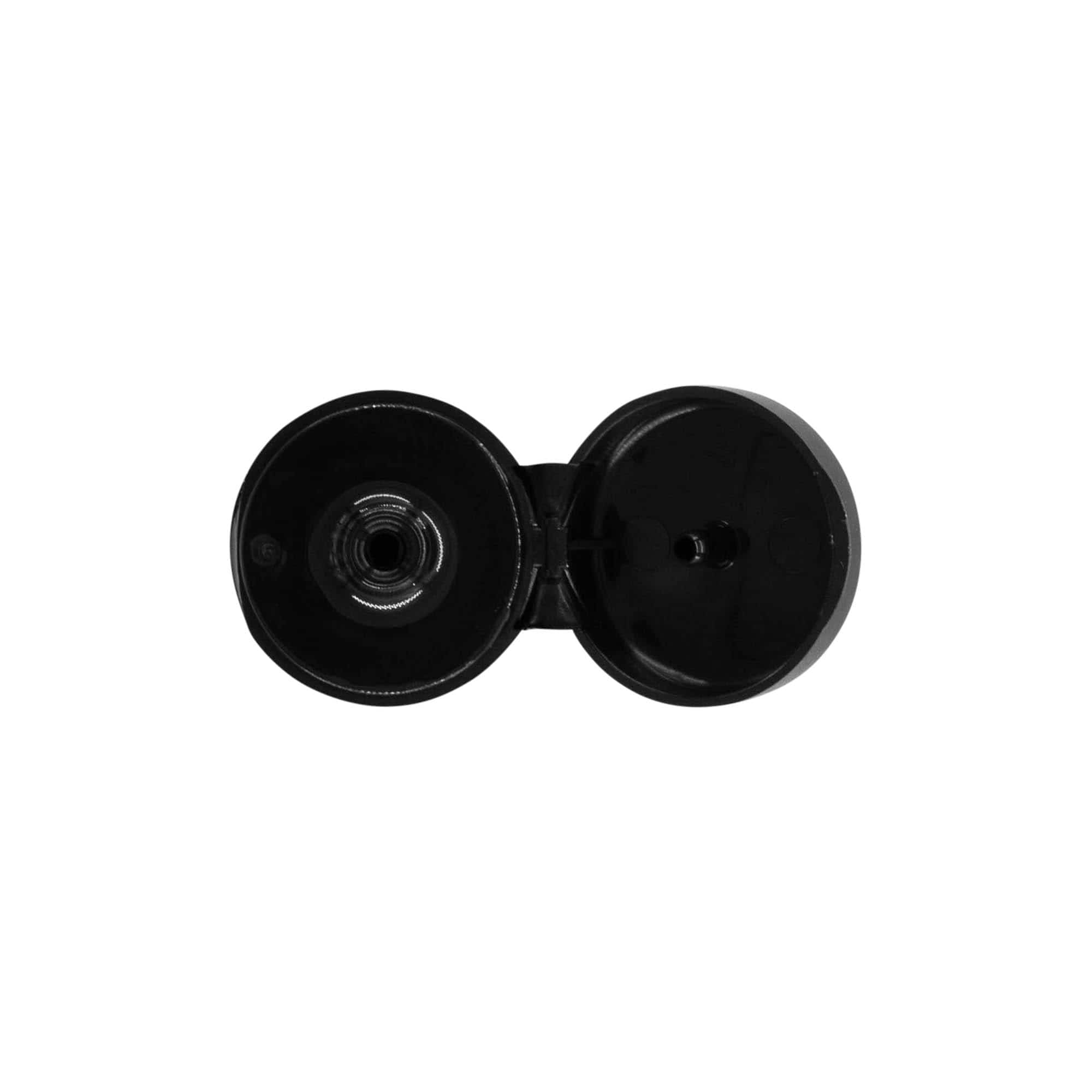 Bougage à vis à charnière rabattable, plastique PP, noir, pour bouchage: 20/410 Bougage à vis à charnière rabattable, plastique PP, noir, pour bouchage: 20/410