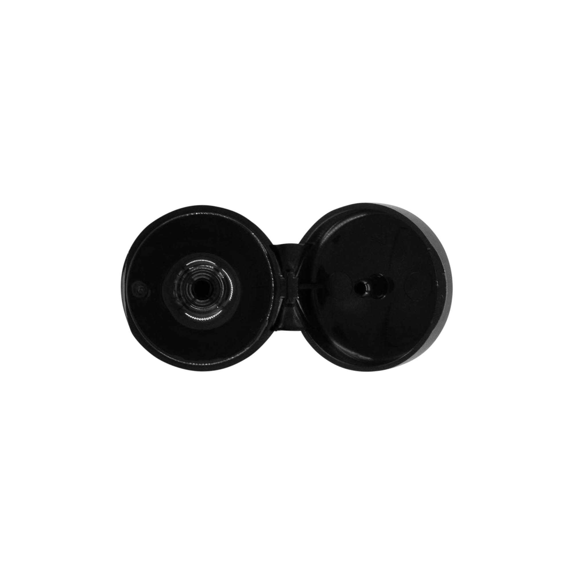 Bougage à vis à charnière rabattable, plastique PP, noir, pour bouchage: 20/410