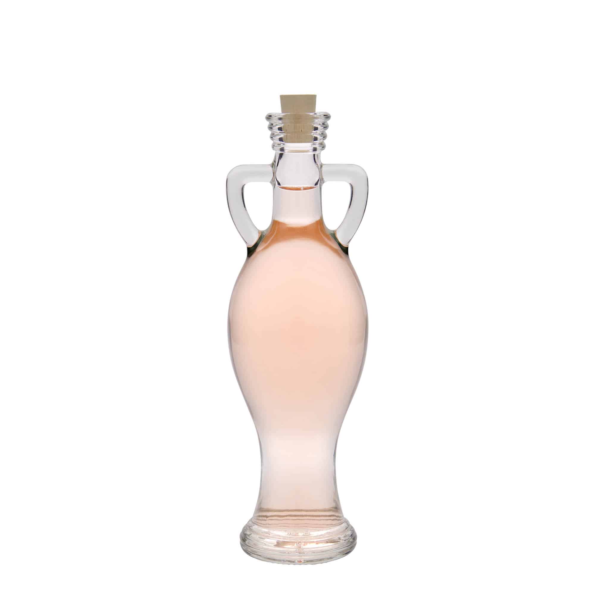 Glazen fles 'Amphore', 200 ml, monding: kurk