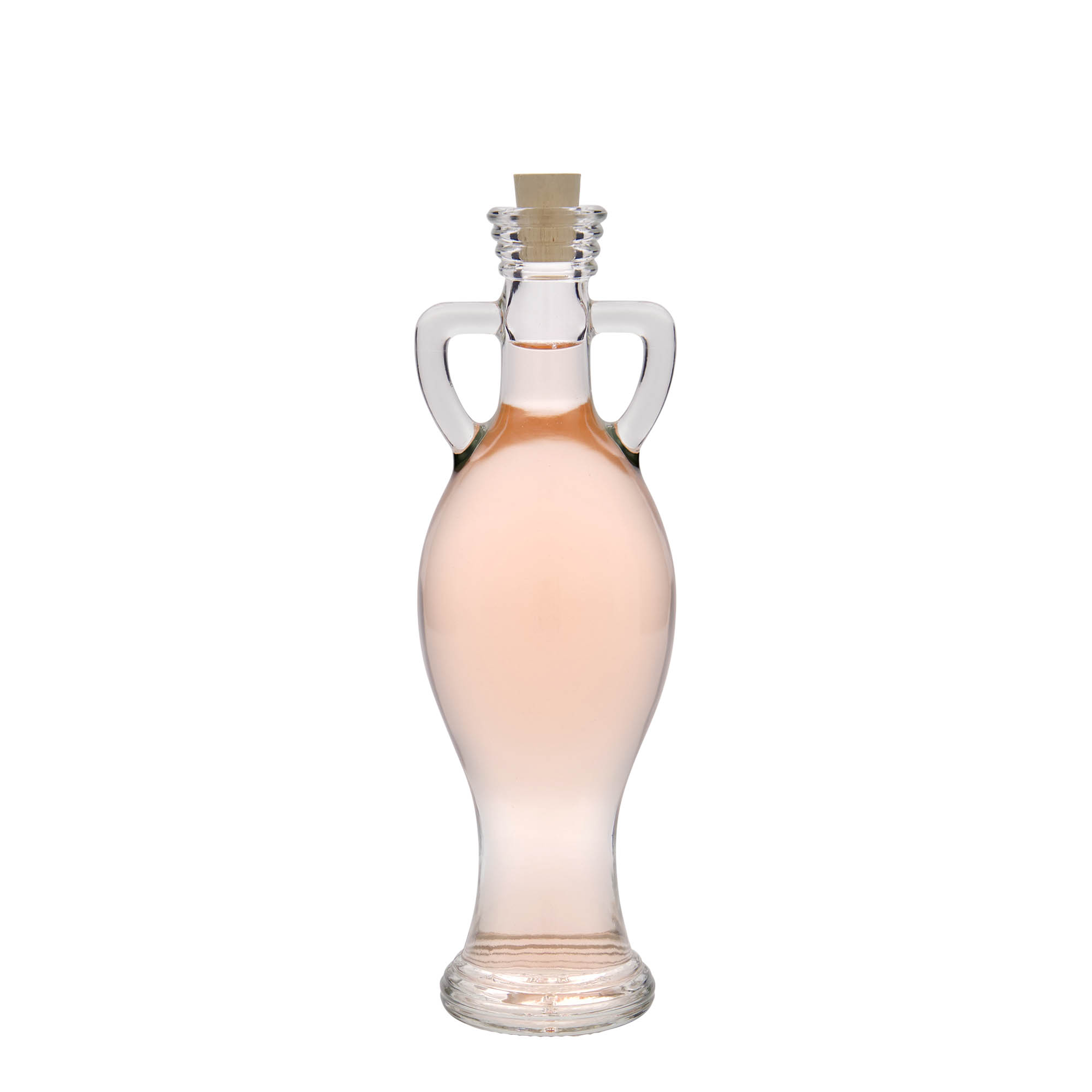 Glazen fles 'Amphore', 200 ml, monding: kurk Glazen fles 'Amphore', 200 ml, monding: kurk