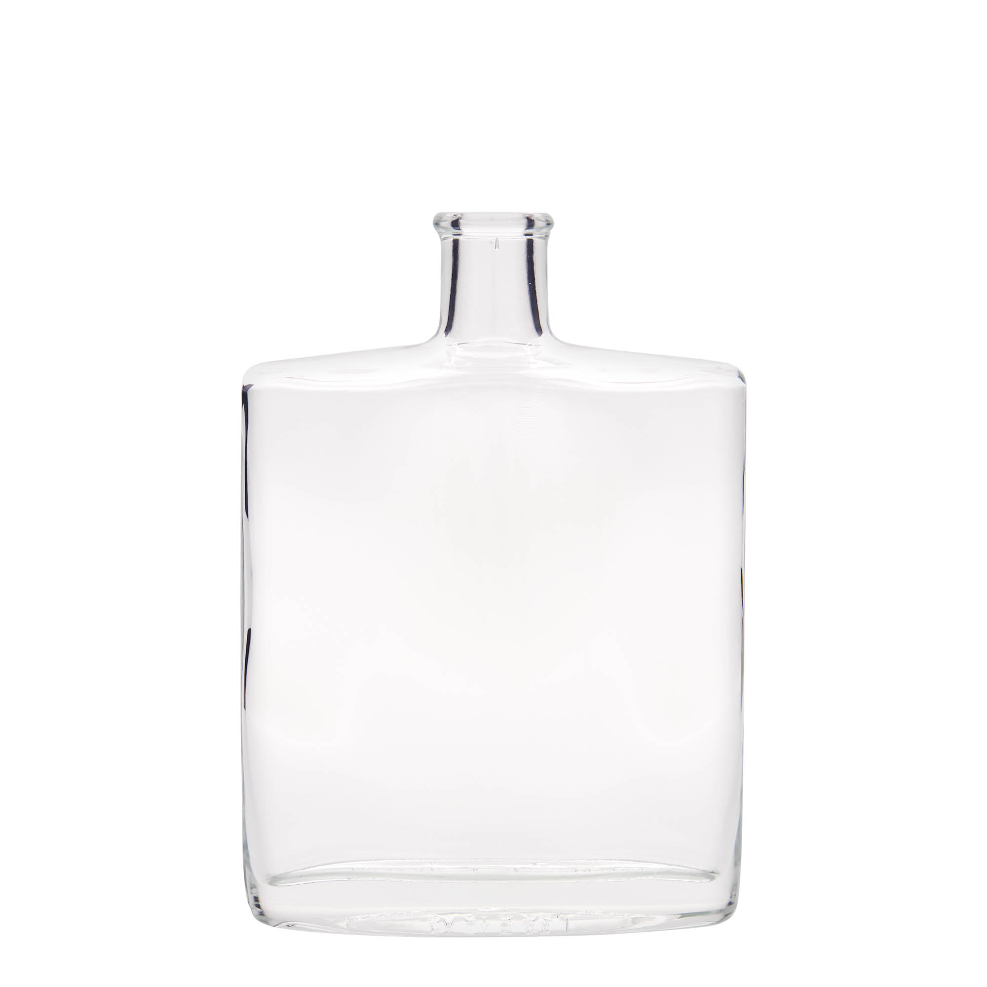 Glazen fles 'Zorbas', 500 ml, ovaal, monding: kurk Glazen fles 'Zorbas', 500 ml, ovaal, monding: kurk