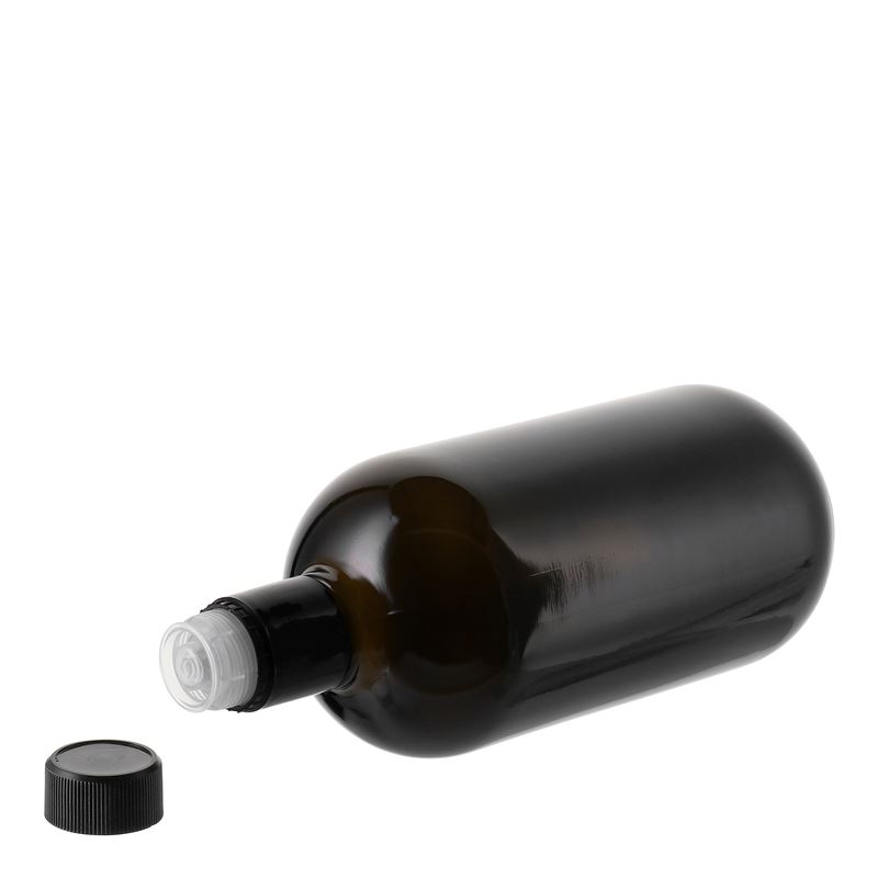 Bouteille de vinaigre / d’huile 750 ml 'Biolio', verre, vert antique, bouchage: DOP Bouteille de vinaigre / d’huile 750 ml 'Biolio', verre, vert antique, bouchage: DOP
