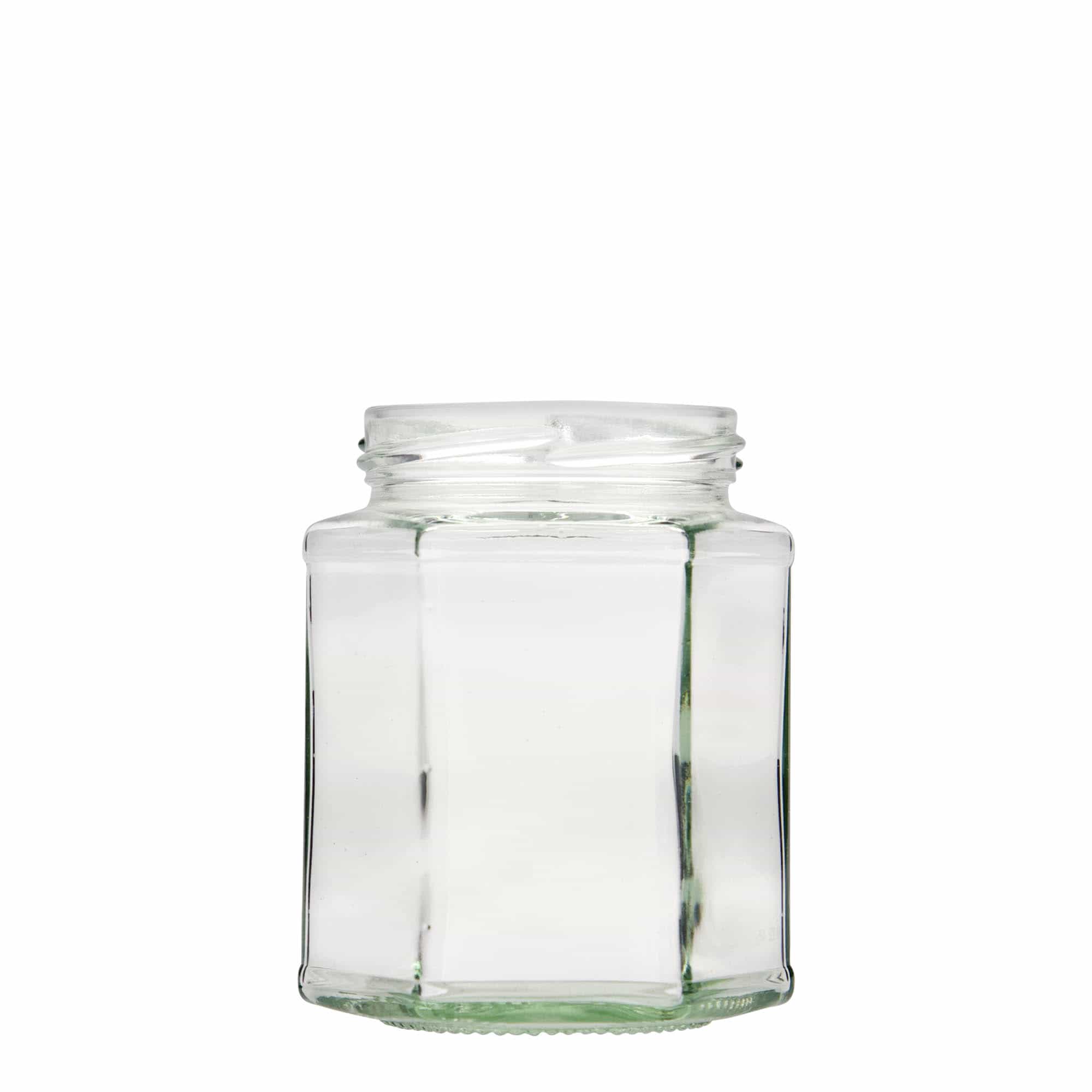 Bocal hexagonal 324 ml, bouchage: Twist-Off (TO 66) Bocal hexagonal 324 ml, bouchage: Twist-Off (TO 66)