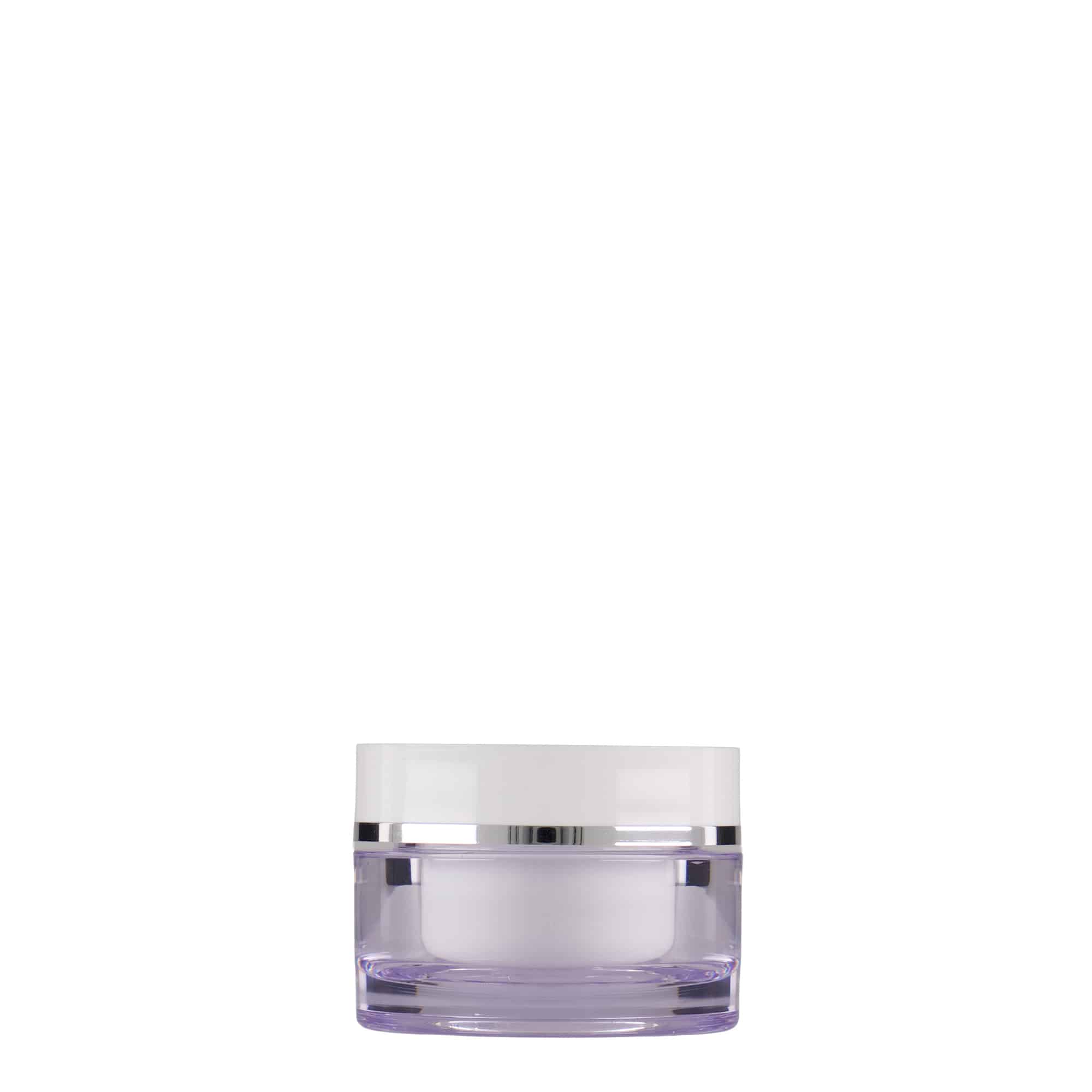 Potje, 10 ml, SAN-kunststof, wit, monding: schroefsluiting