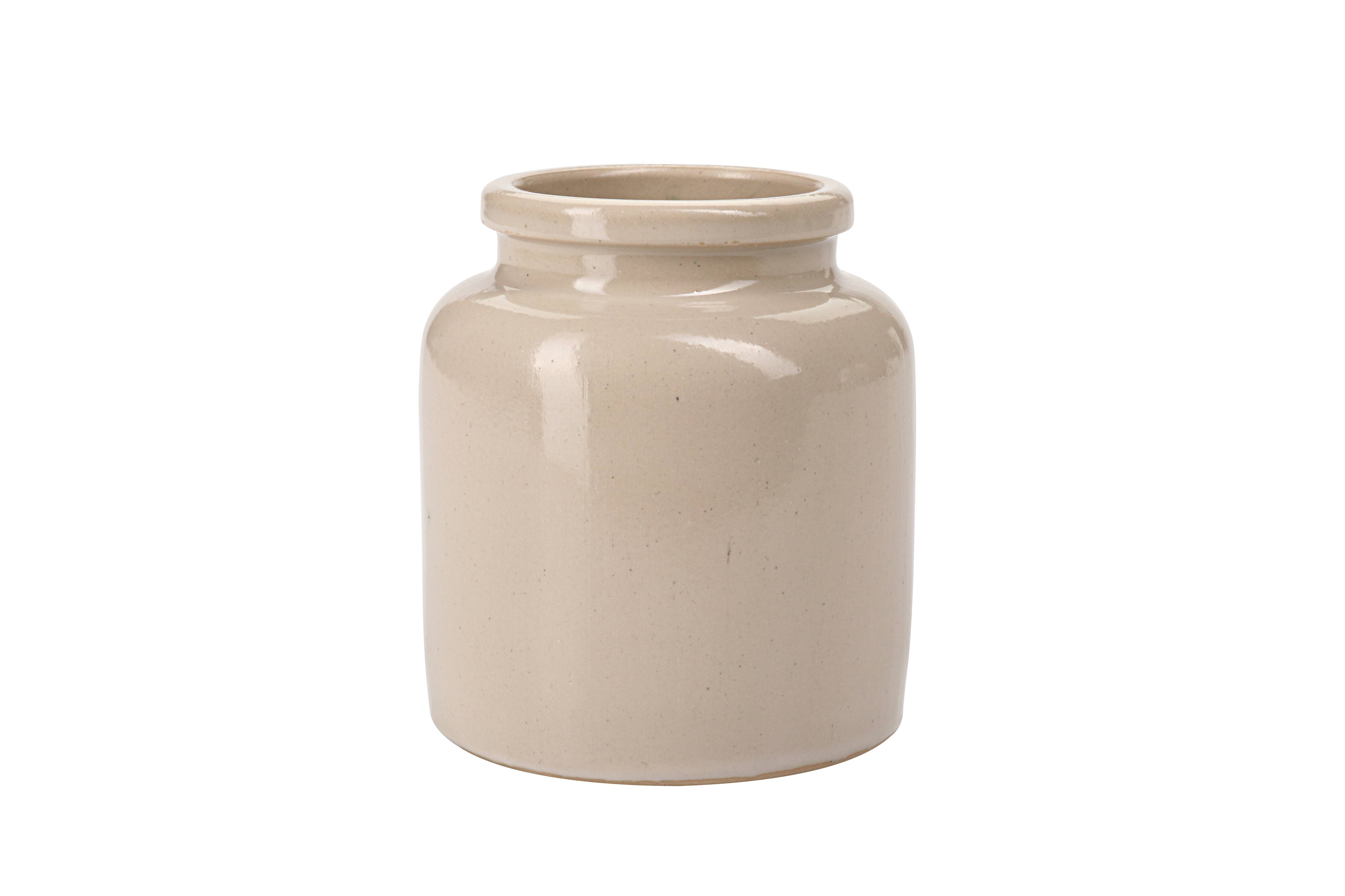 Steengoed pot, 270 ml, keramiek, beige, monding: stulpdeksel