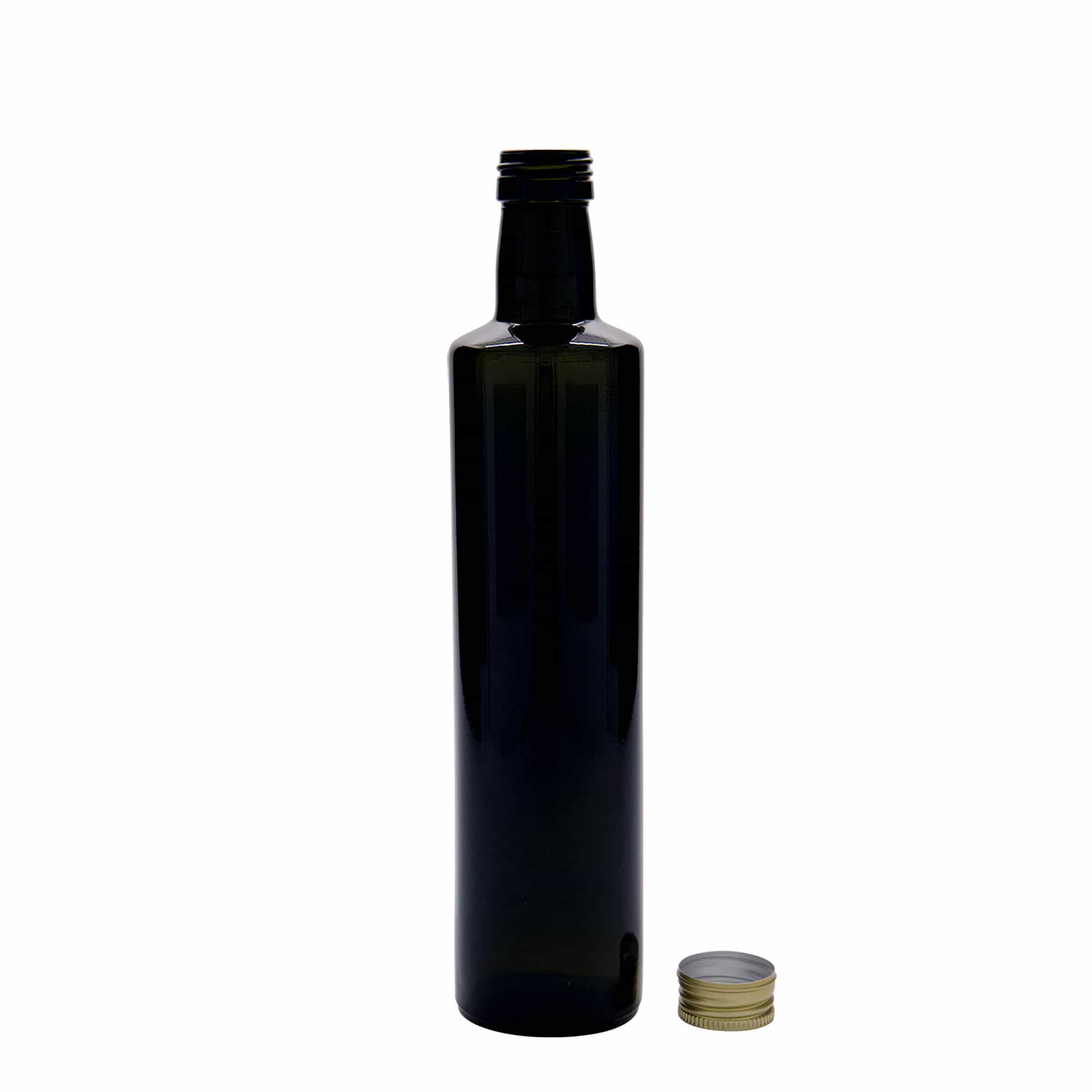 Bouteille en verre 500 ml « Dorica », vert antique, bouchage: PP 31,5