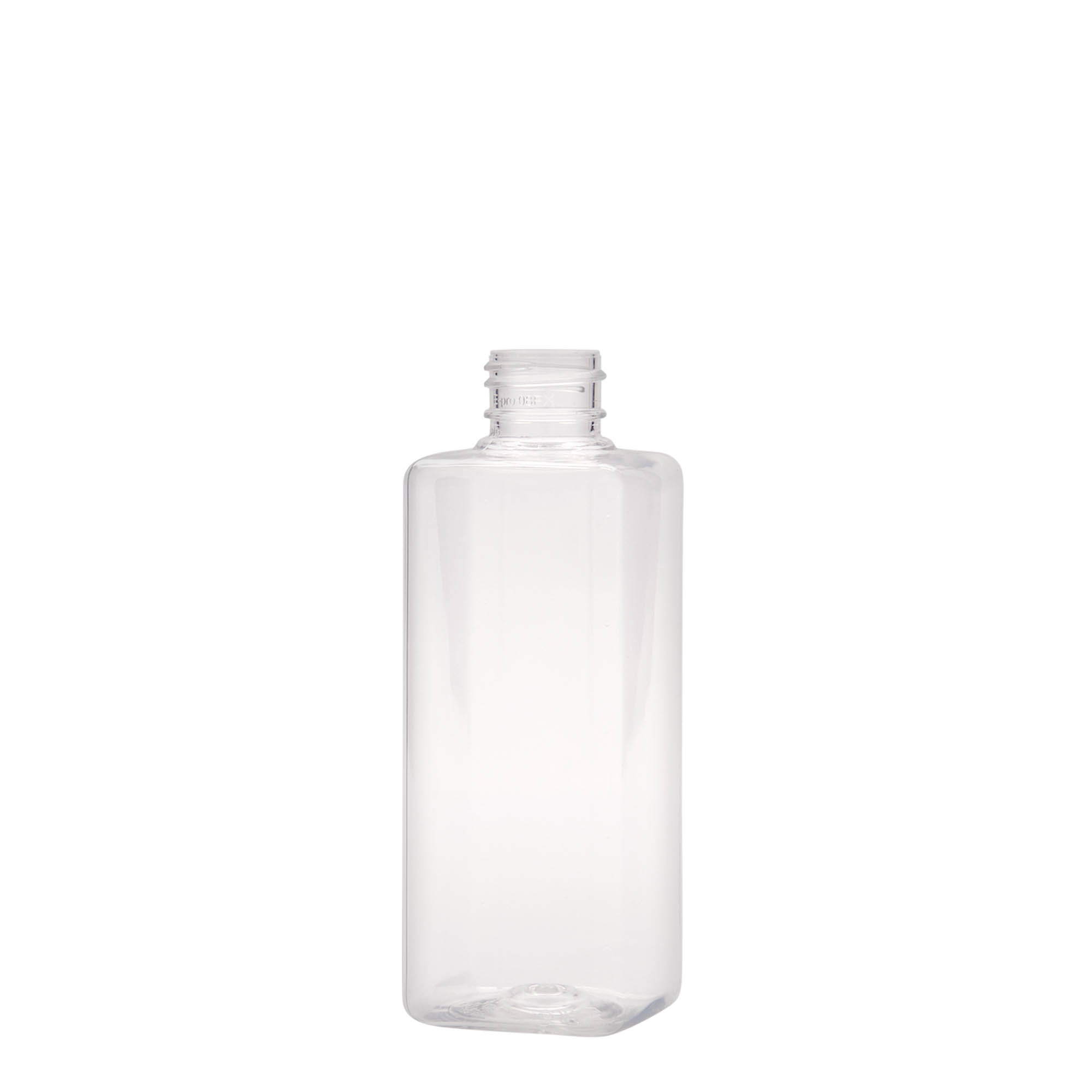 Petfles 'Karl', 200 ml, vierkant, kunststof, monding: 24/410 Petfles 'Karl', 200 ml, vierkant, kunststof, monding: 24/410