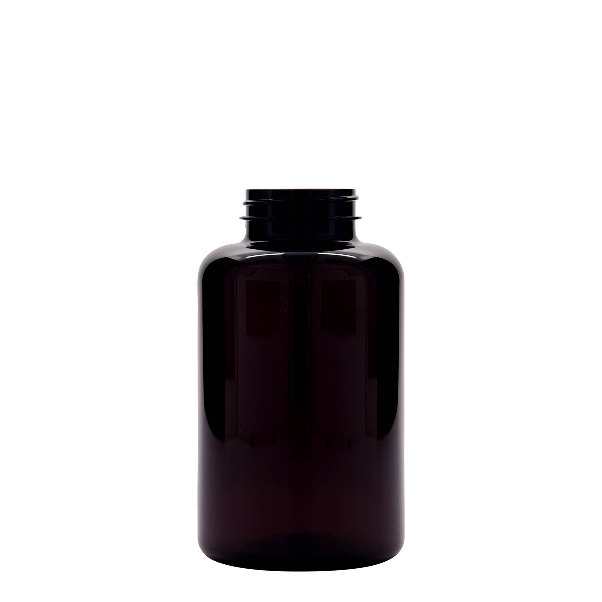 Pet-medicijnpotje, 500 ml, kunststof, bruin, monding: 45/400