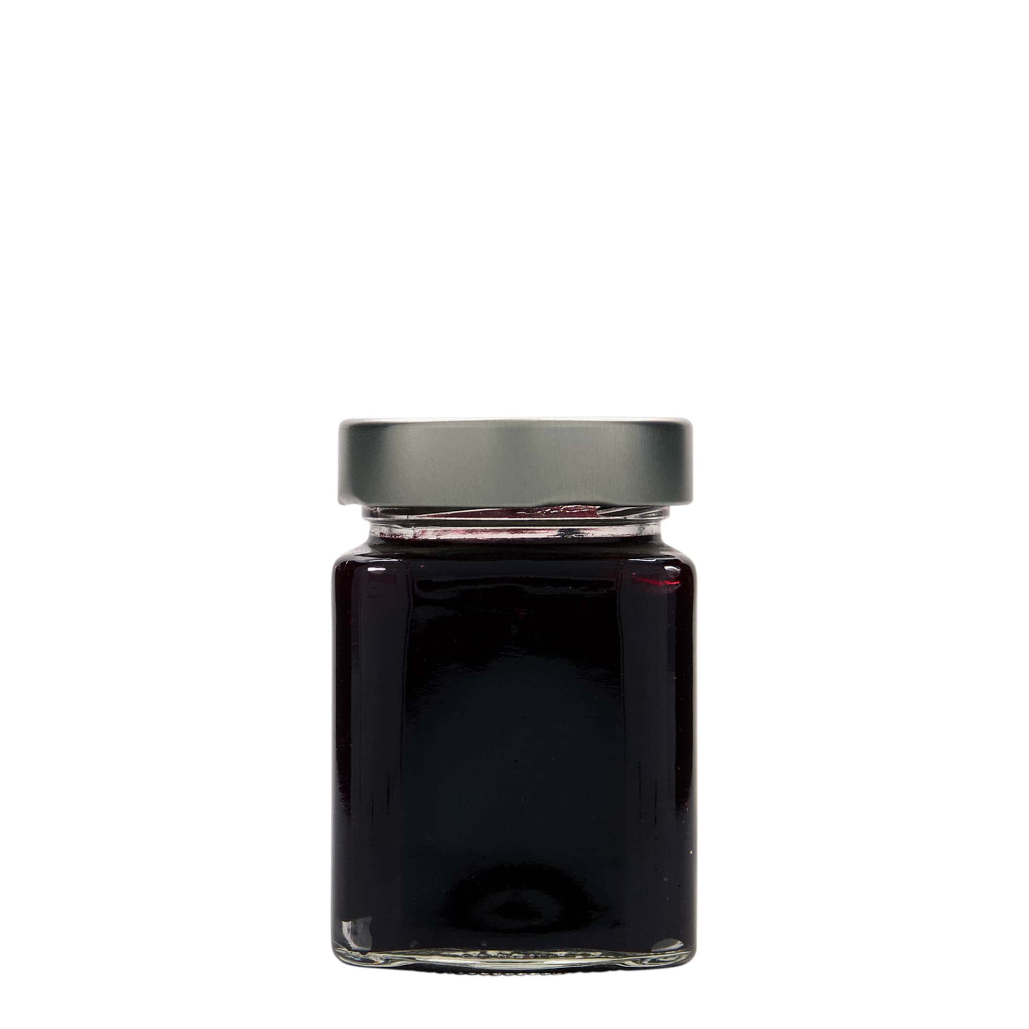 Bocal carré 212 ml « Funny », bouchage: Deep-Twist-Off (DTO 58)