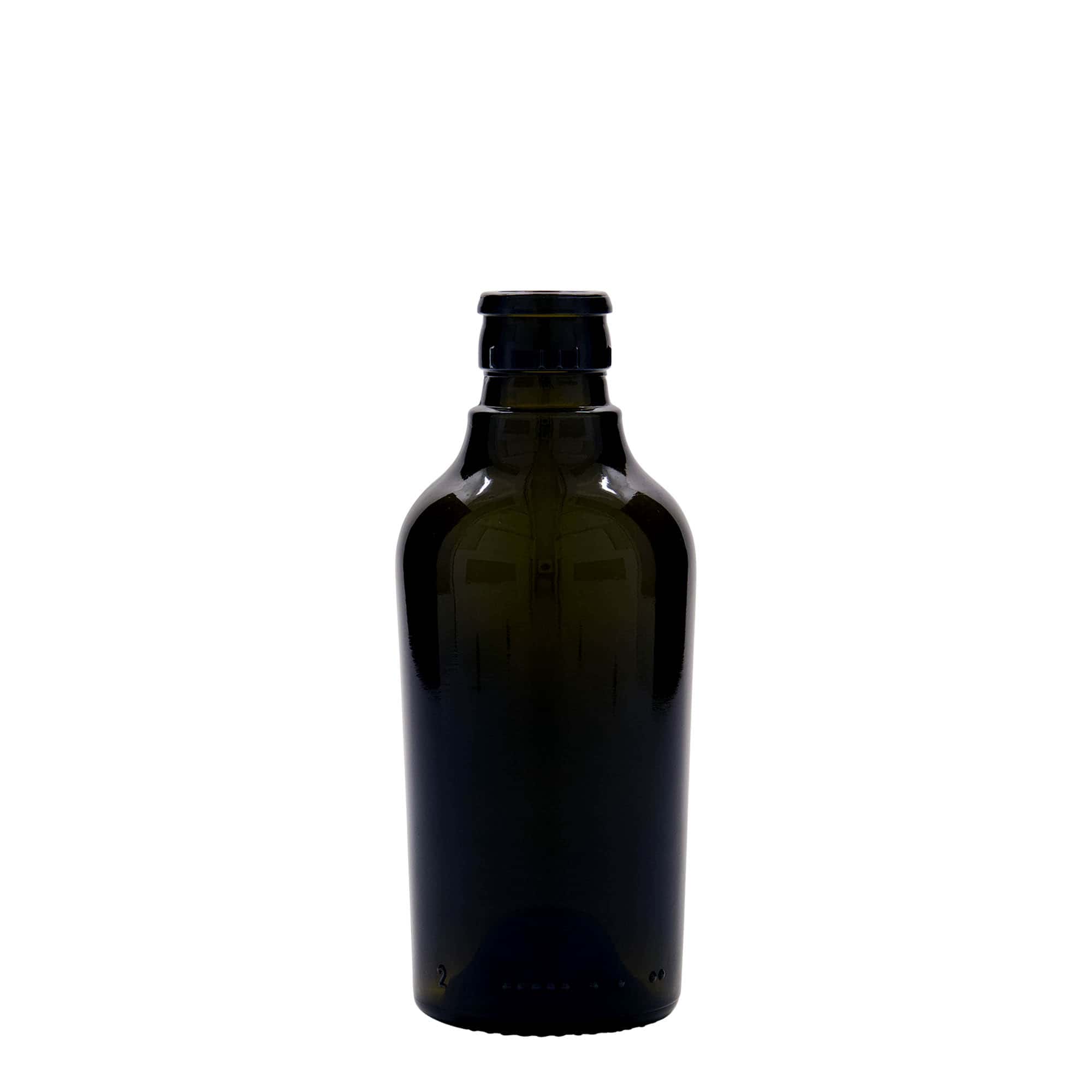 Bouteille de vinaigre / d’huile 250 ml « Oleum », verre, vert antique, bouchage: DOP