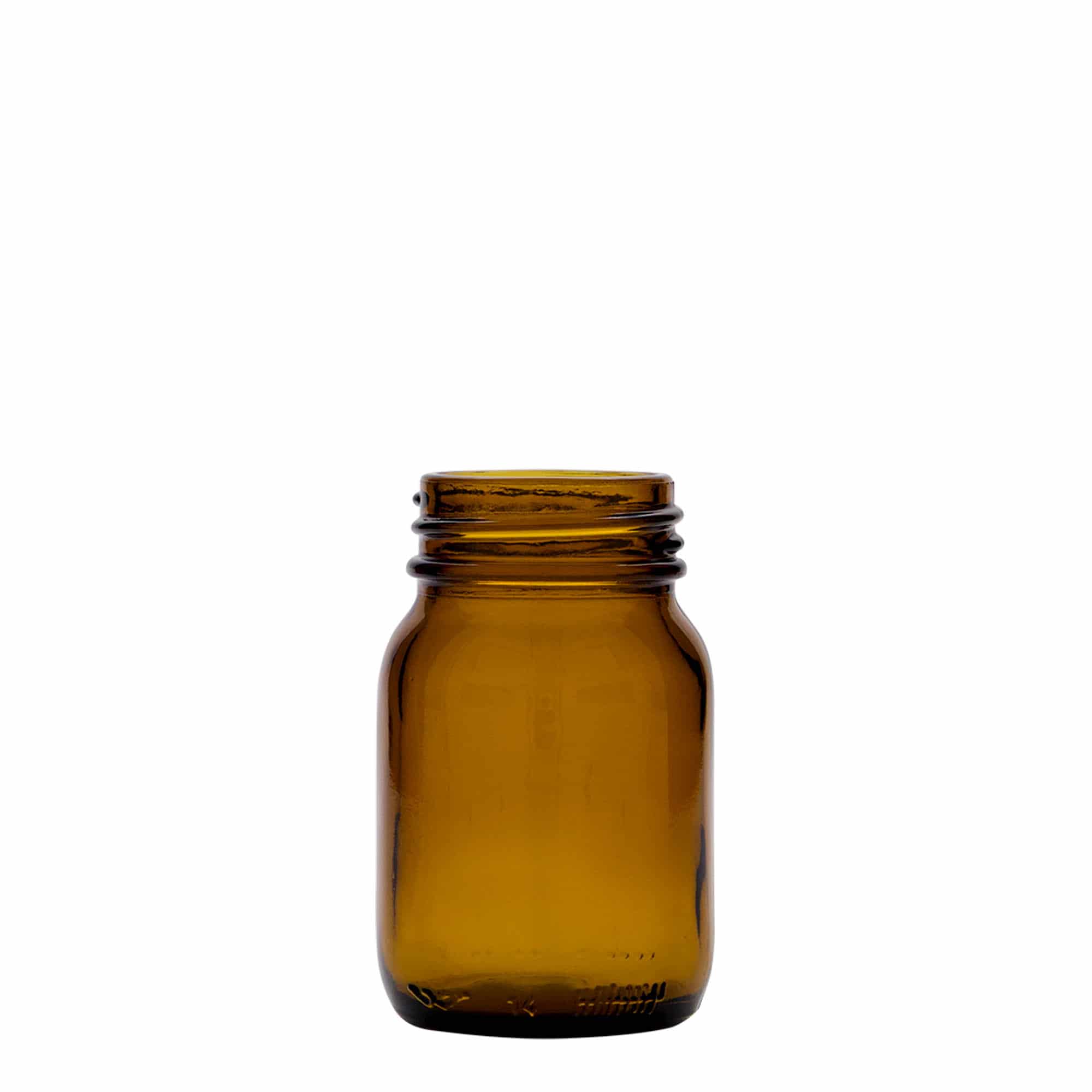Pot met brede hals, 75 ml, bruin, monding: DIN 40 Pot met brede hals, 75 ml, bruin, monding: DIN 40