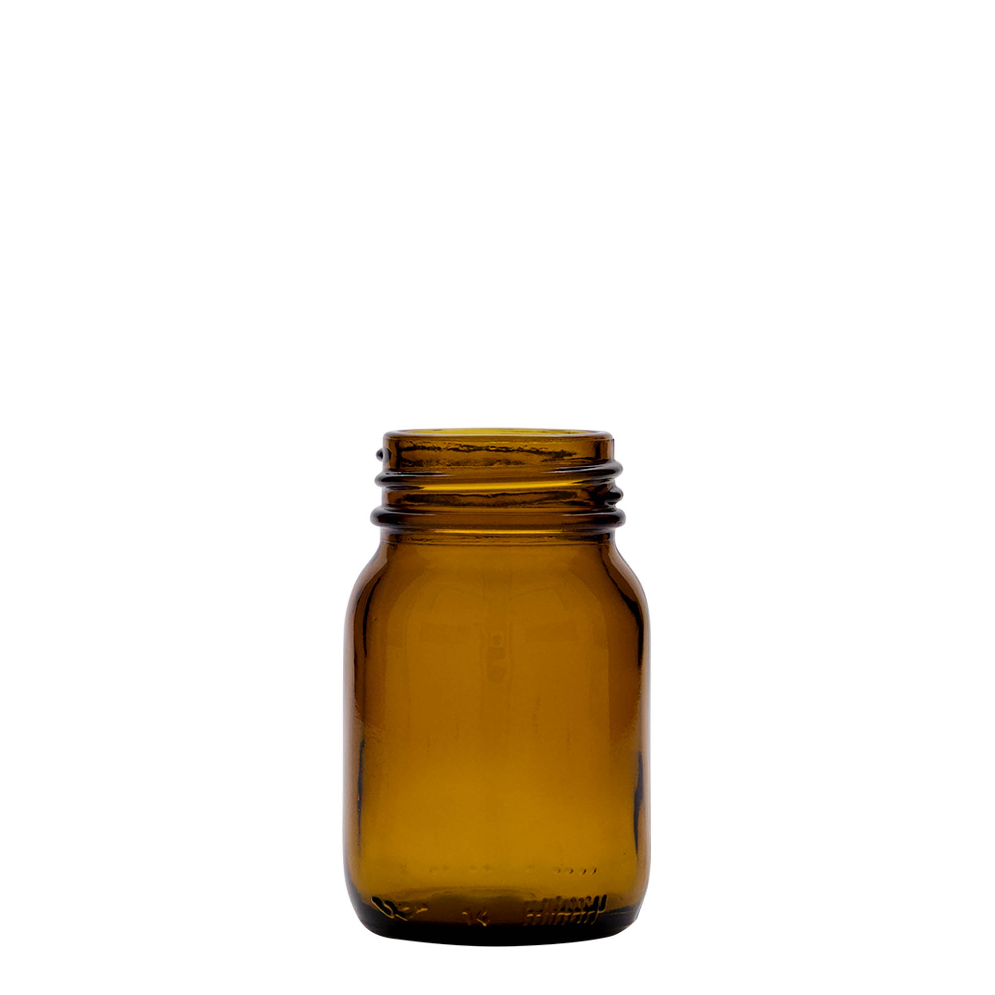 Pot met brede hals, 75 ml, bruin, monding: DIN 40 Pot met brede hals, 75 ml, bruin, monding: DIN 40