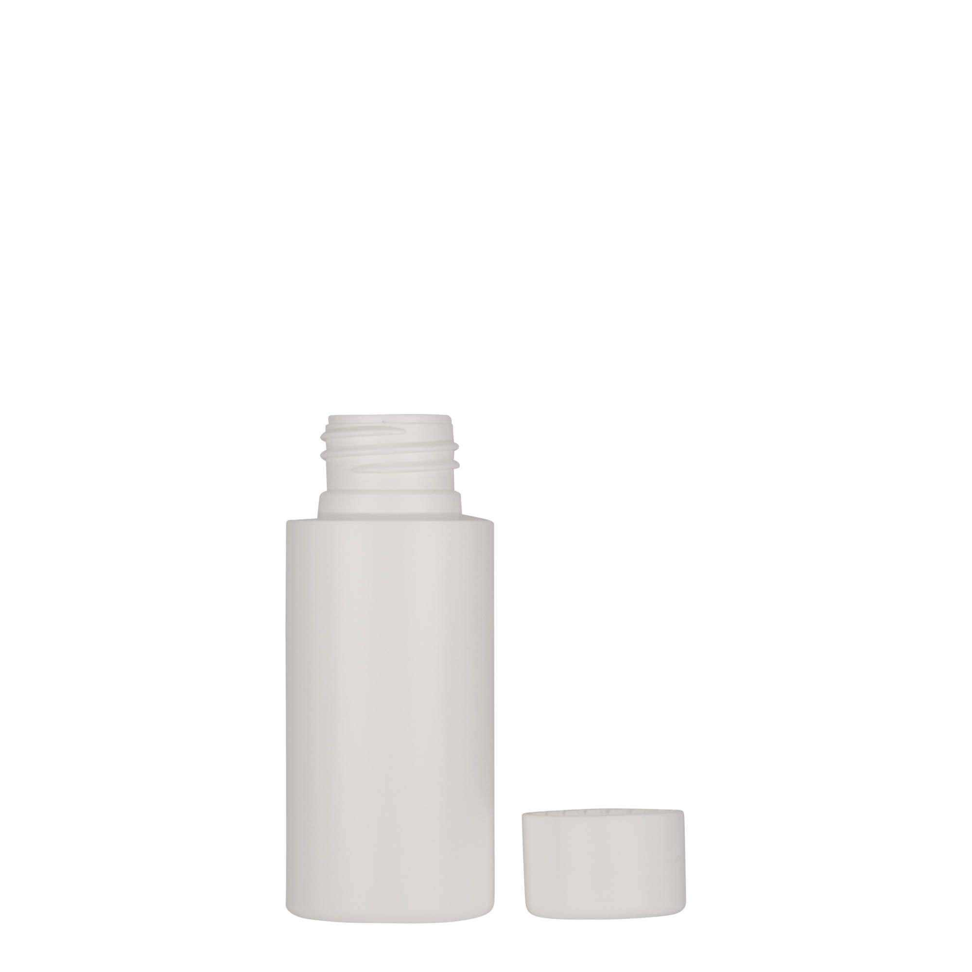 Bouteille en plastique 50 ml 'Pipe', Green PEHD, blanche, bouchage: 24/410