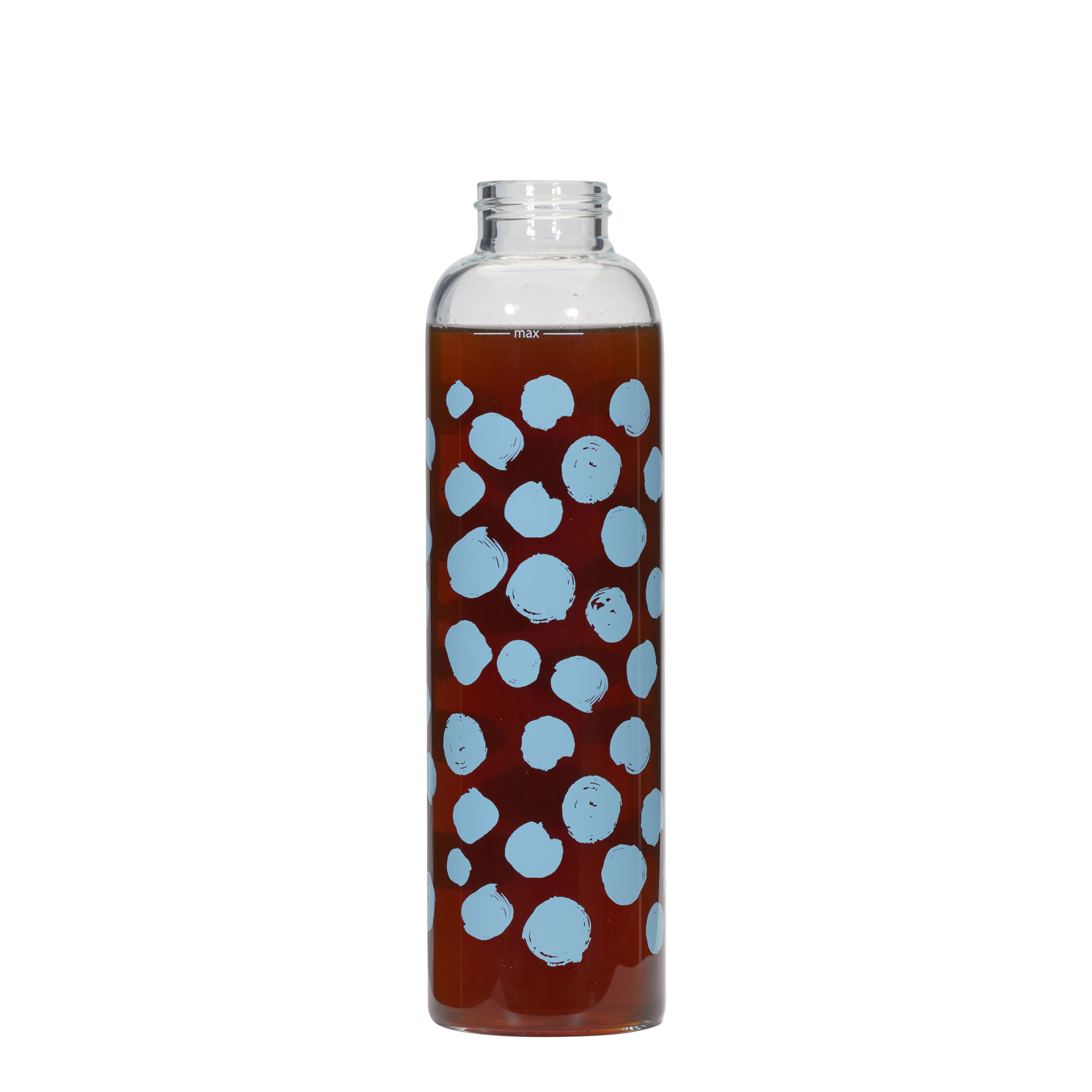 Gourde 500 ml 'Perseus', motif : points bleus, bouchage: Bougage à vis
