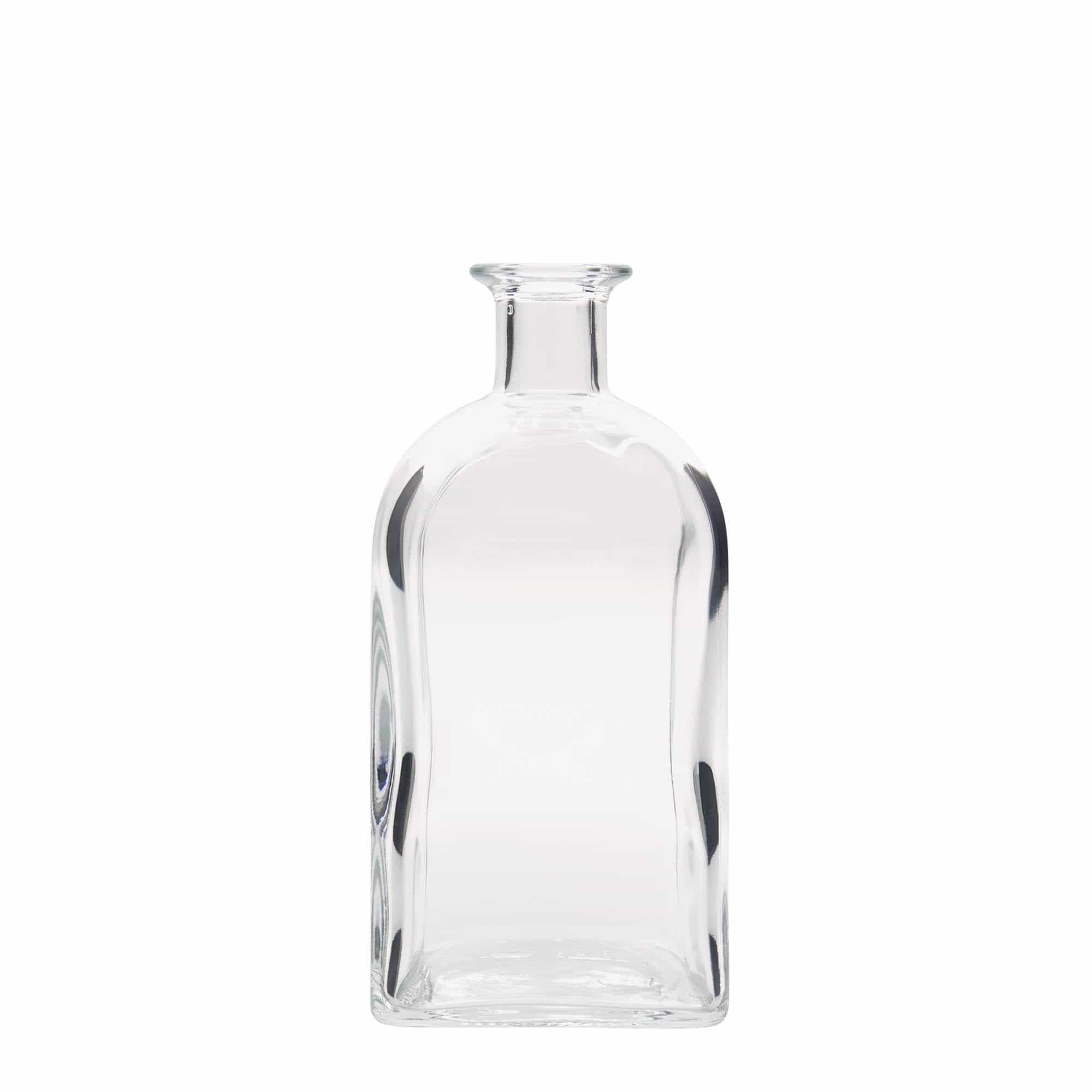 Bouteille en verre apothicaire 'Carré', carrée 700 ml, bouchage: bouchon Bouteille en verre apothicaire 'Carré', carrée 700 ml, bouchage: bouchon