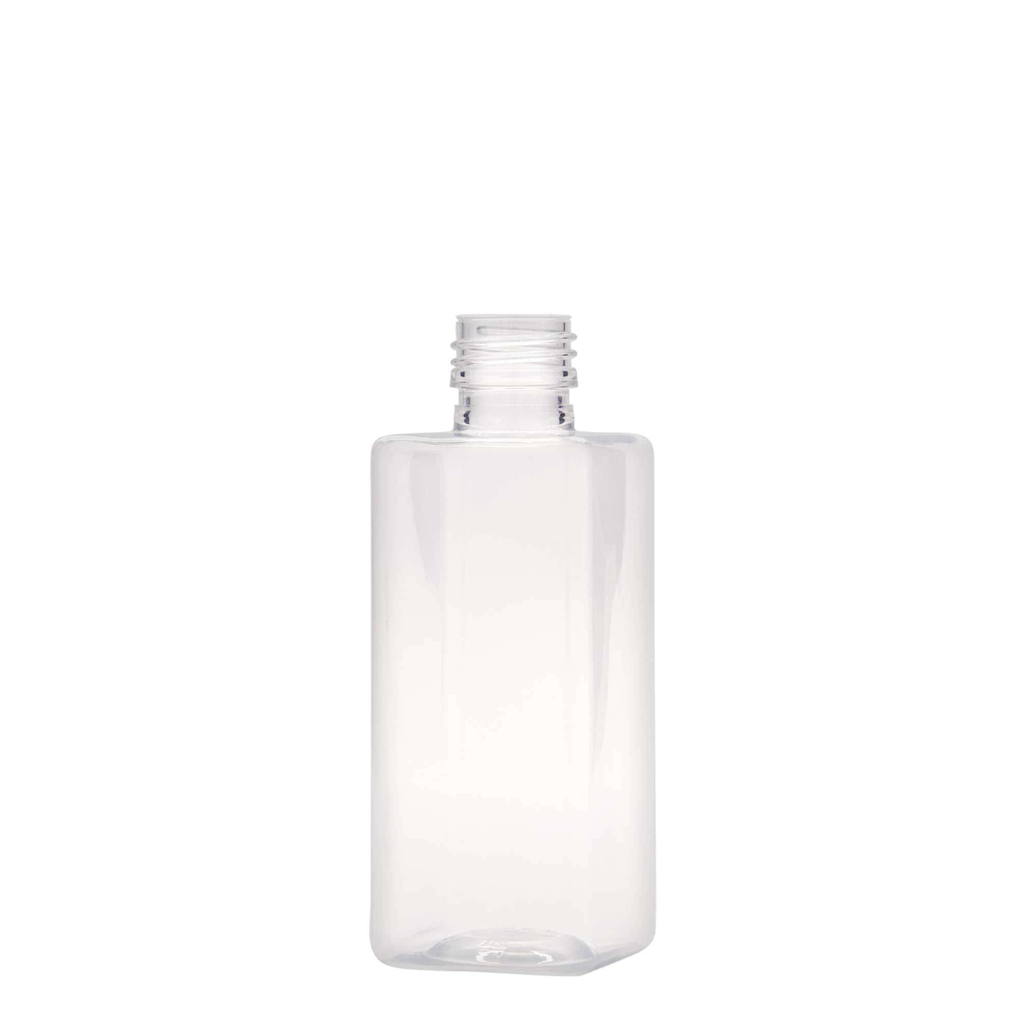 Bouteille en PET 250 ml 'Karl', carrée, plastique, bouchage: PP 28