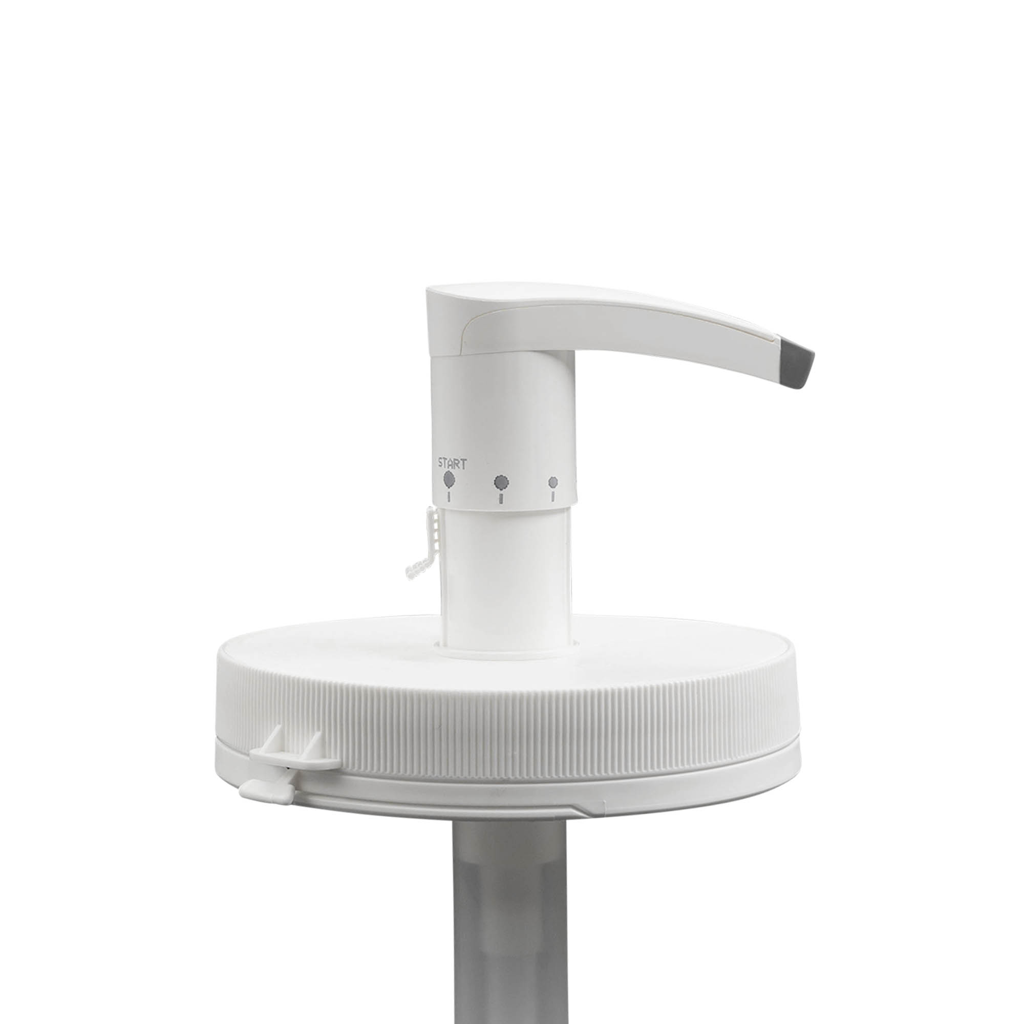 Pompe distributrice pour 1 240 ml 'Securibox', plastique PE, blanc, pour bouchage: Bougage à vis Pompe distributrice pour 1 240 ml 'Securibox', plastique PE, blanc, pour bouchage: Bougage à vis