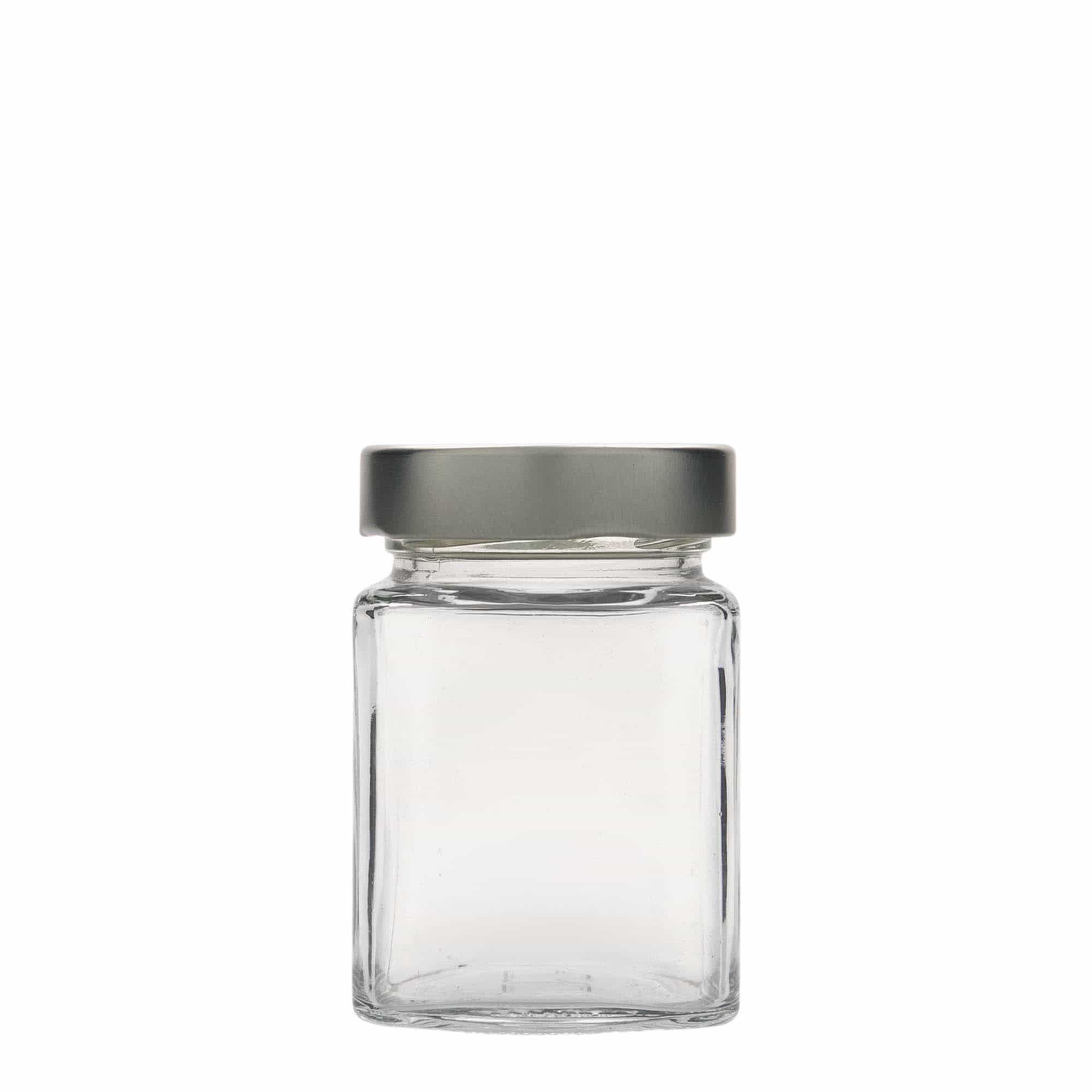 Bocal carré 212 ml « Funny », bouchage: Deep-Twist-Off (DTO 58)