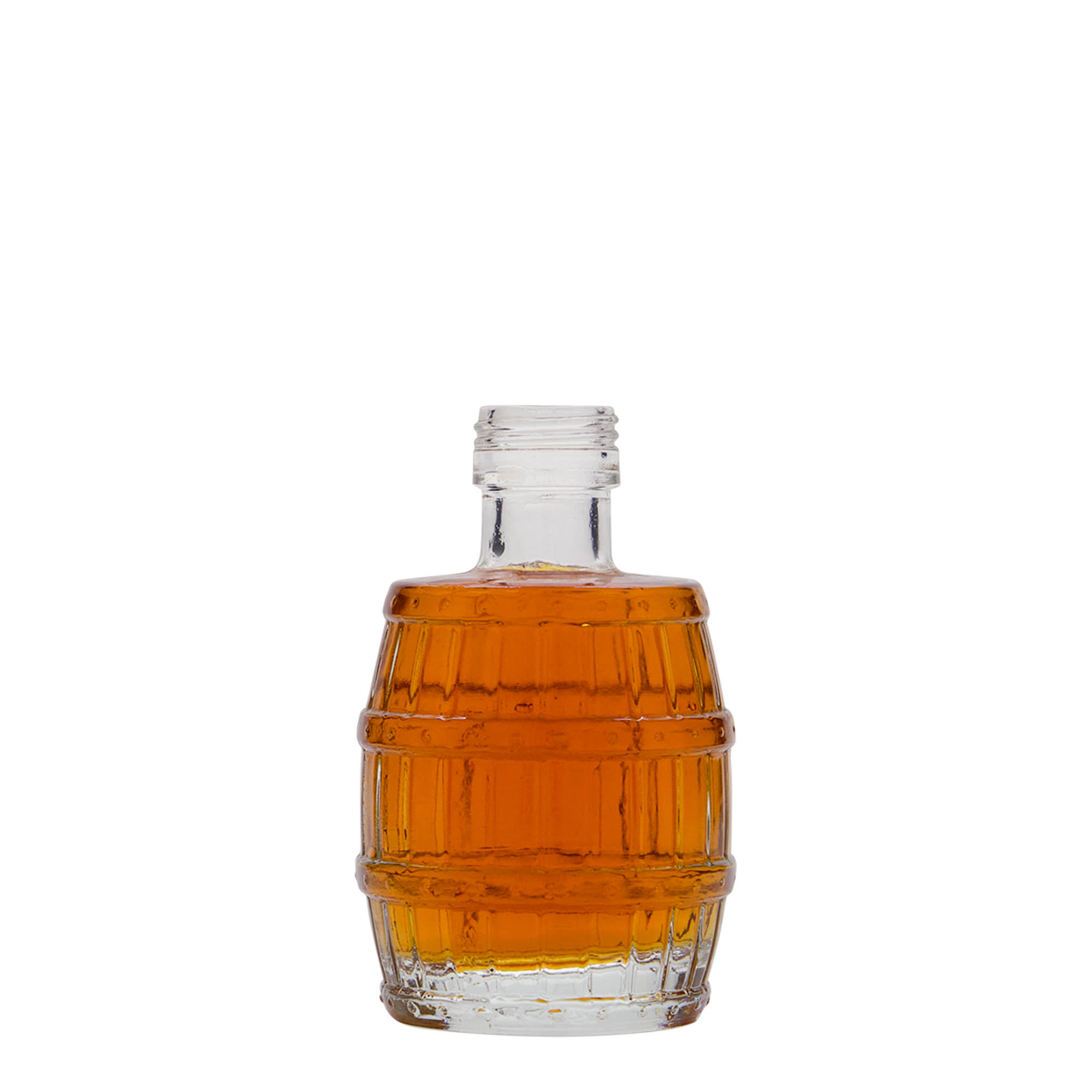 Glazen fles 'Vat', 100 ml, monding: PP 24 Glazen fles 'Vat', 100 ml, monding: PP 24